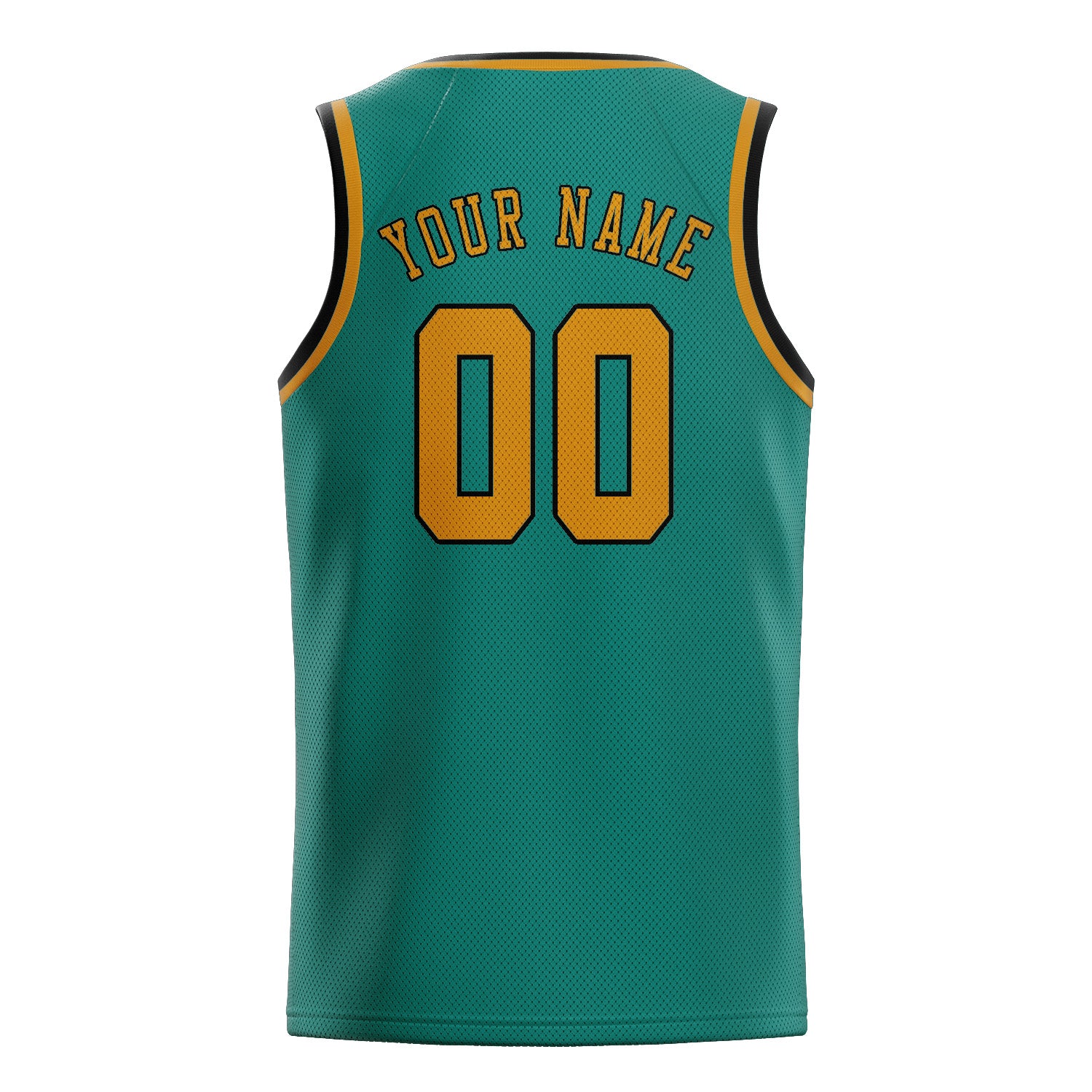 Maillot de basketball personnalisé bleu, vert et jaune