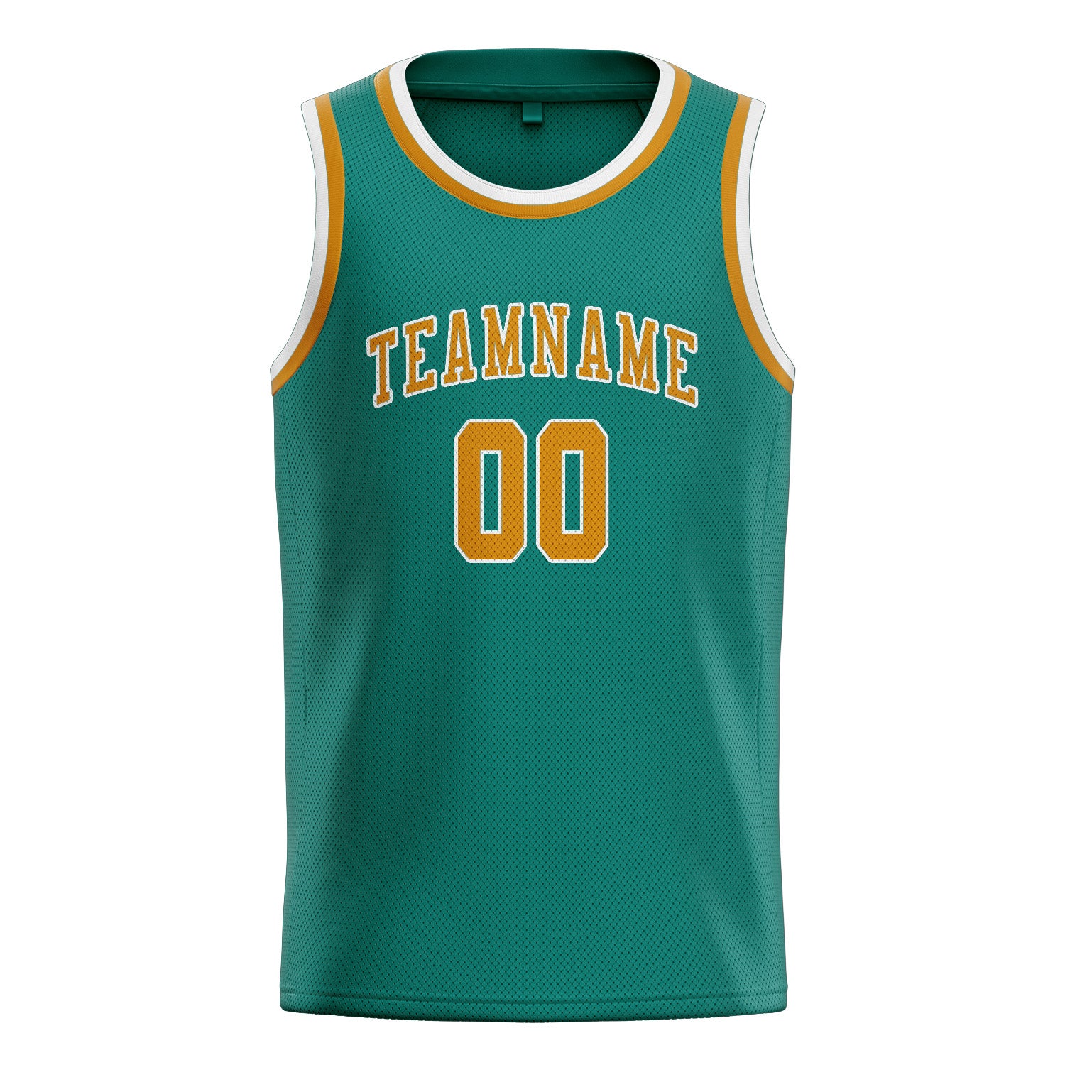 Maillot de basketball personnalisé bleu, vert et jaune