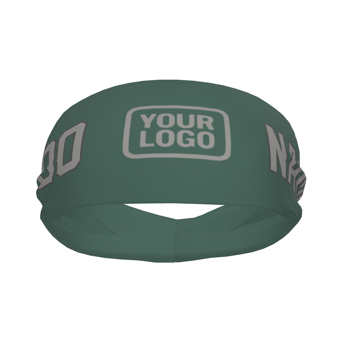 Bandeau de sport personnalisé bleu-vert-gris