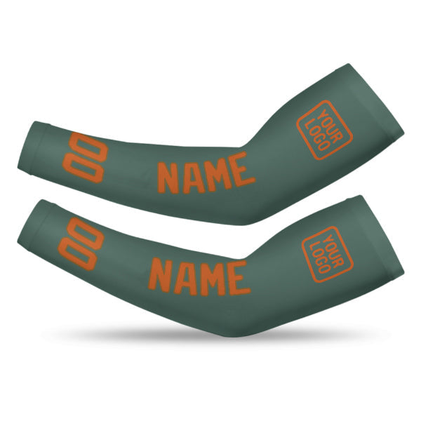 Manchon de bras personnalisé bleu vert orange