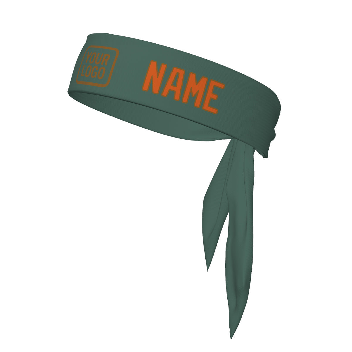 Bandeau personnalisé bleu vert orange