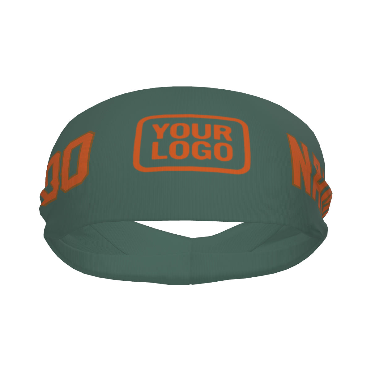 Bandeau de sport personnalisé bleu vert orange