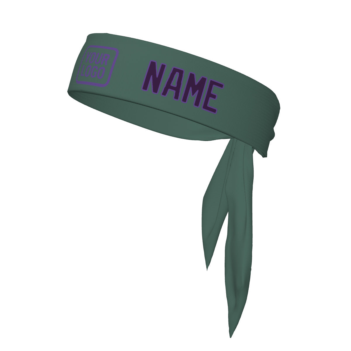 Bandeau personnalisé bleu, vert et violet