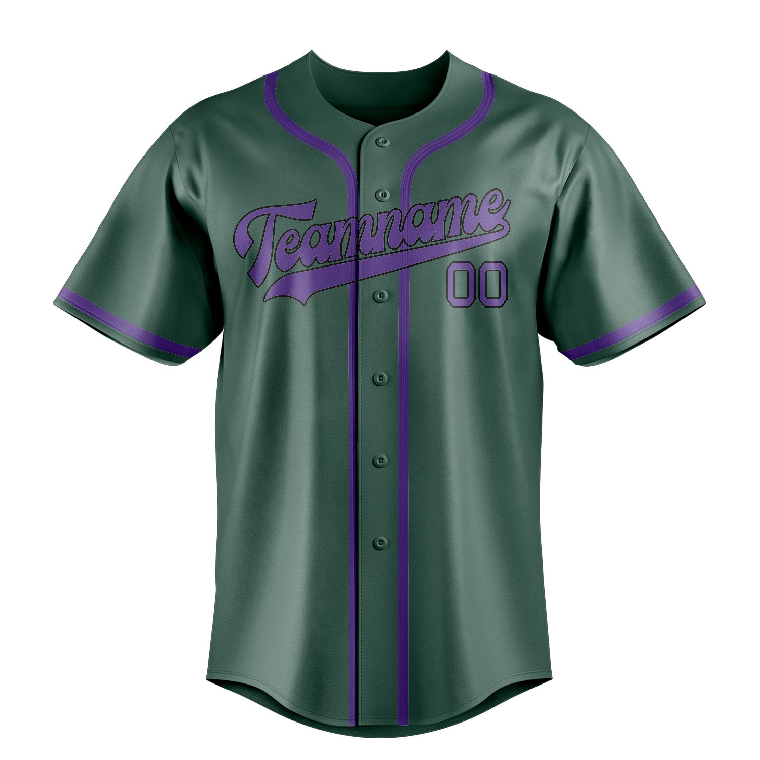 Maillot de baseball personnalisé bleu-vert lilas clair