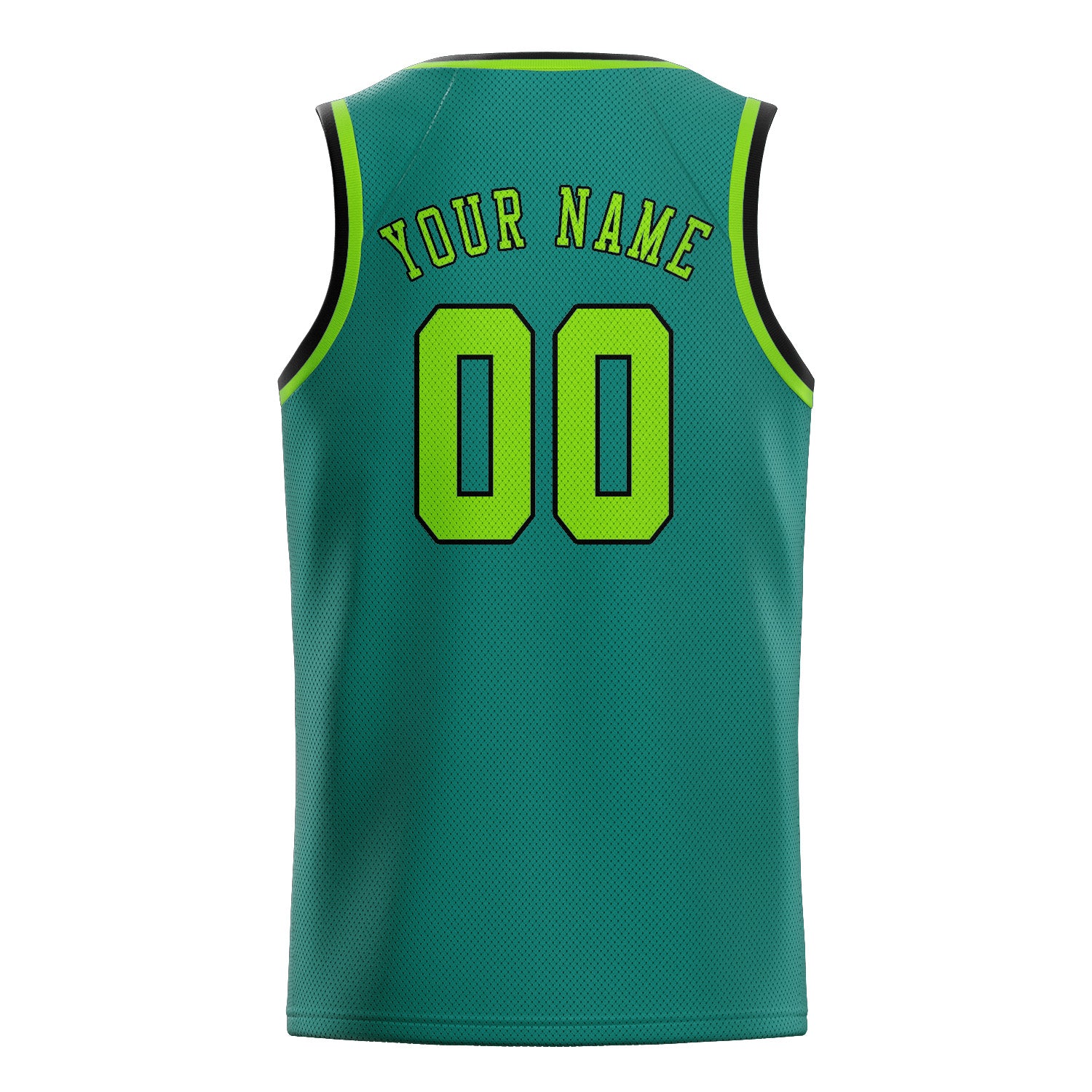 Maillot de basketball personnalisé bleu-vert émeraude