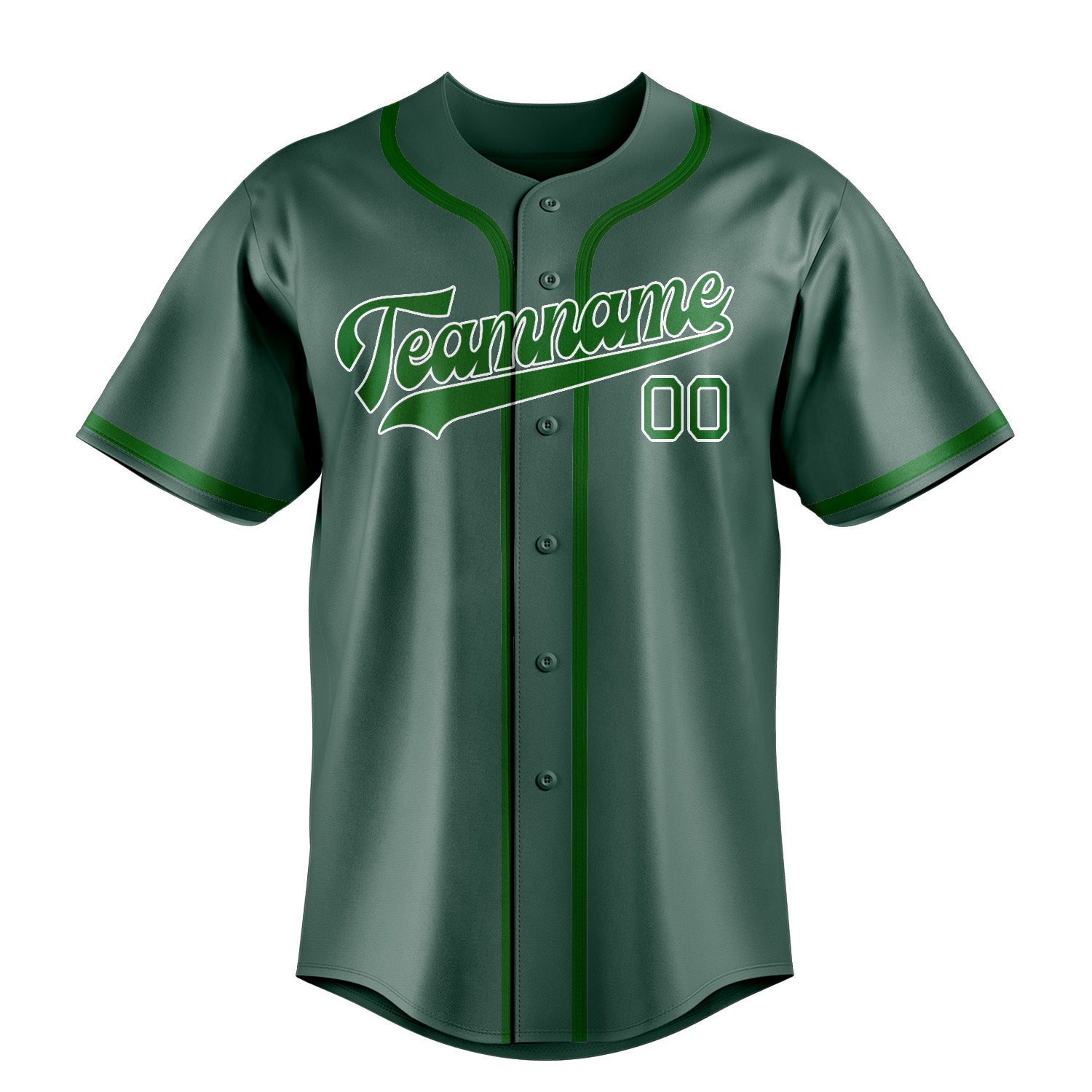 Maillot de baseball personnalisé bleu-vert émeraude
