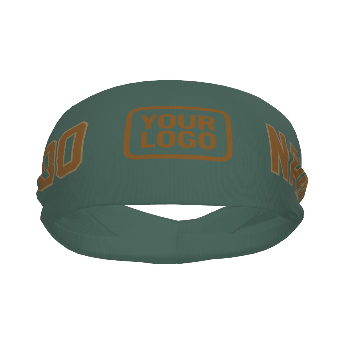 Bandeau de sport personnalisé bleu-vert kaki
