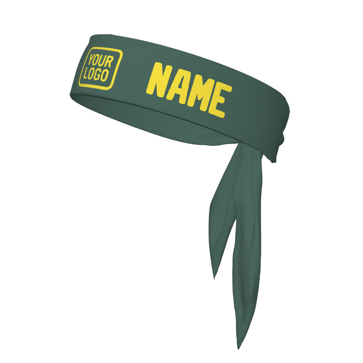 Bandeau personnalisé bleu, vert et jaune clair
