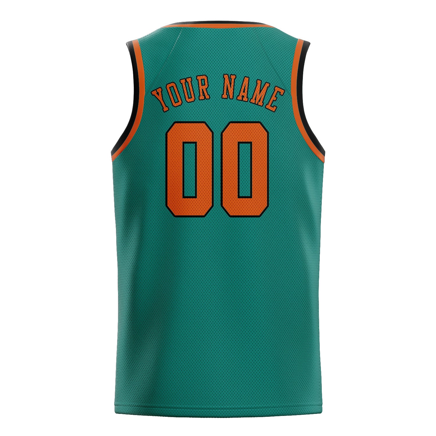 Maillot de basketball personnalisé bleu, vert et orange
