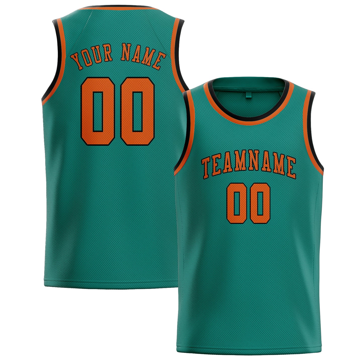 Maillot de basketball personnalisé bleu, vert et orange