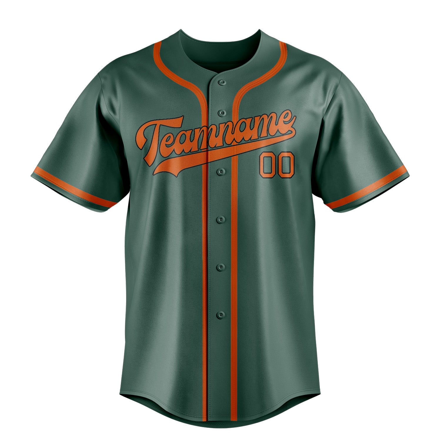 Maillot de baseball personnalisé bleu vert orange