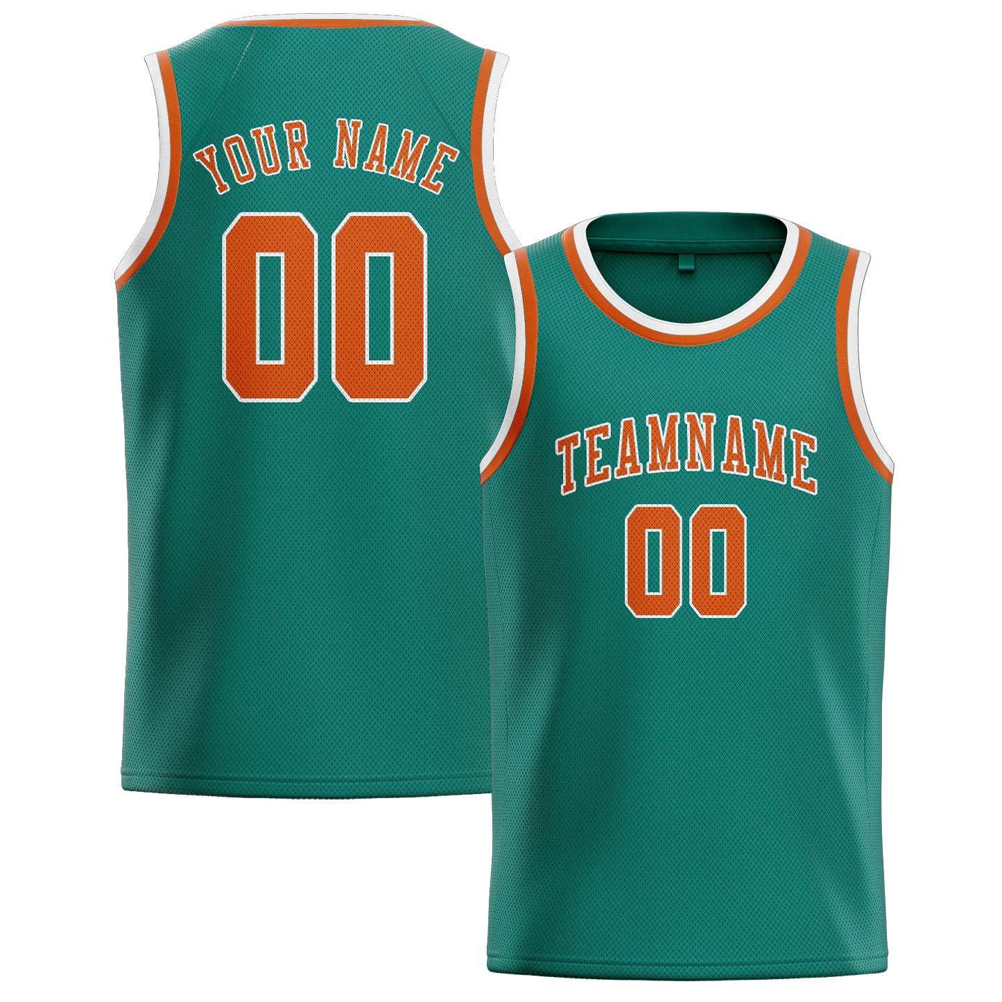 Maillot de basketball personnalisé bleu, vert et orange