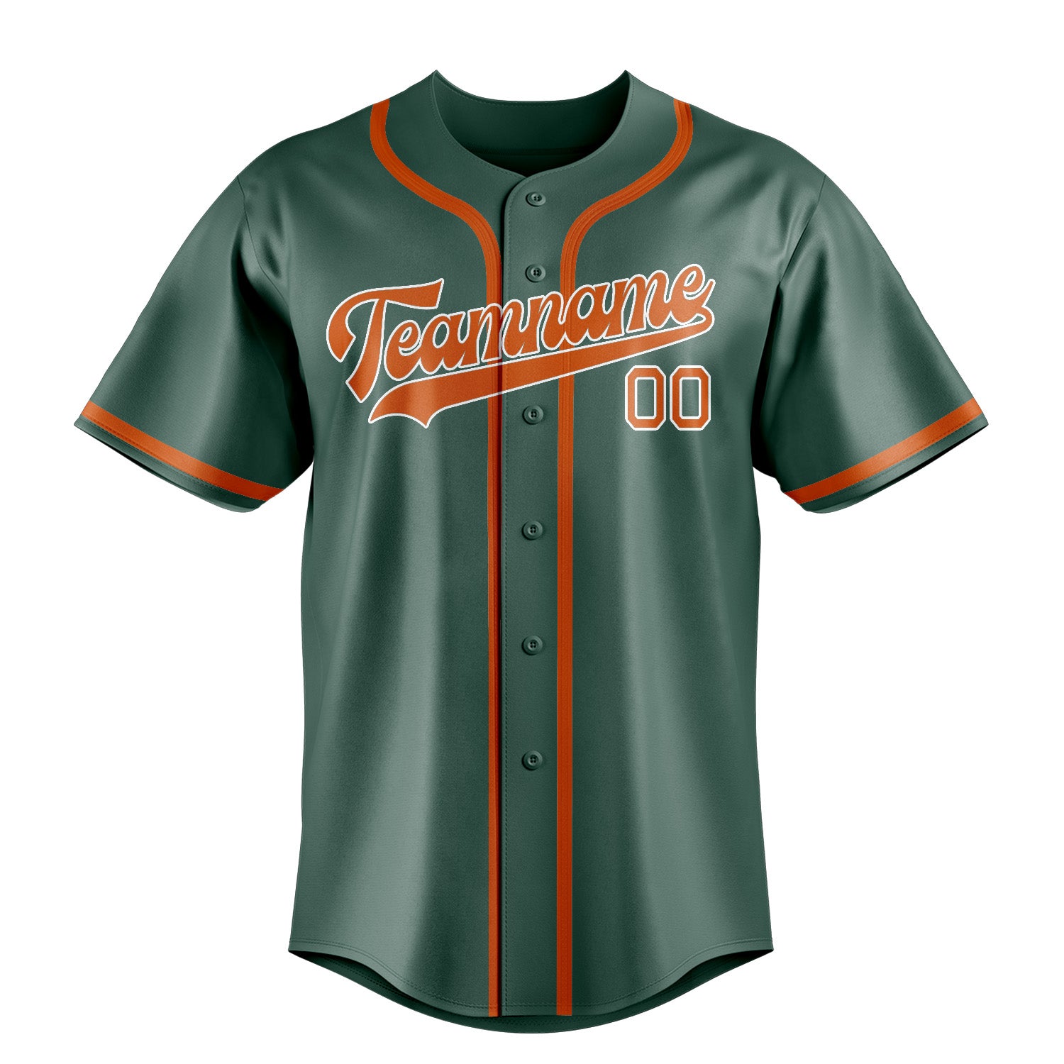 Maillot de baseball personnalisé bleu vert orange
