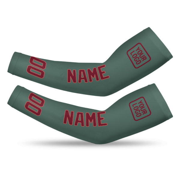 Manchon de bras personnalisé bleu vert cramoisi rouge