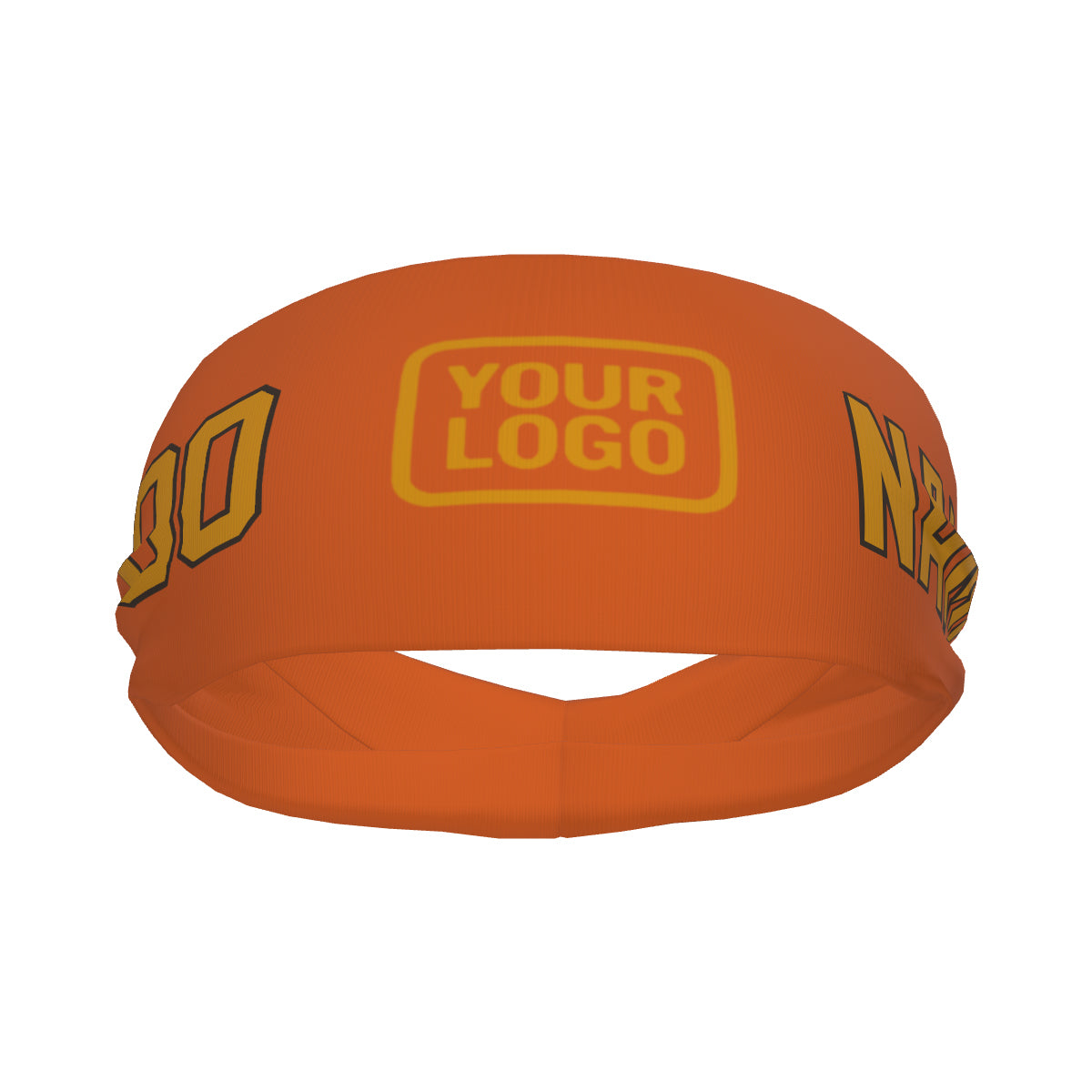 Bandeau de sport orange et jaune personnalisé