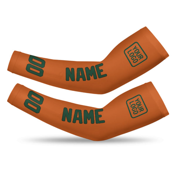 Manchon de bras orange et vert personnalisé