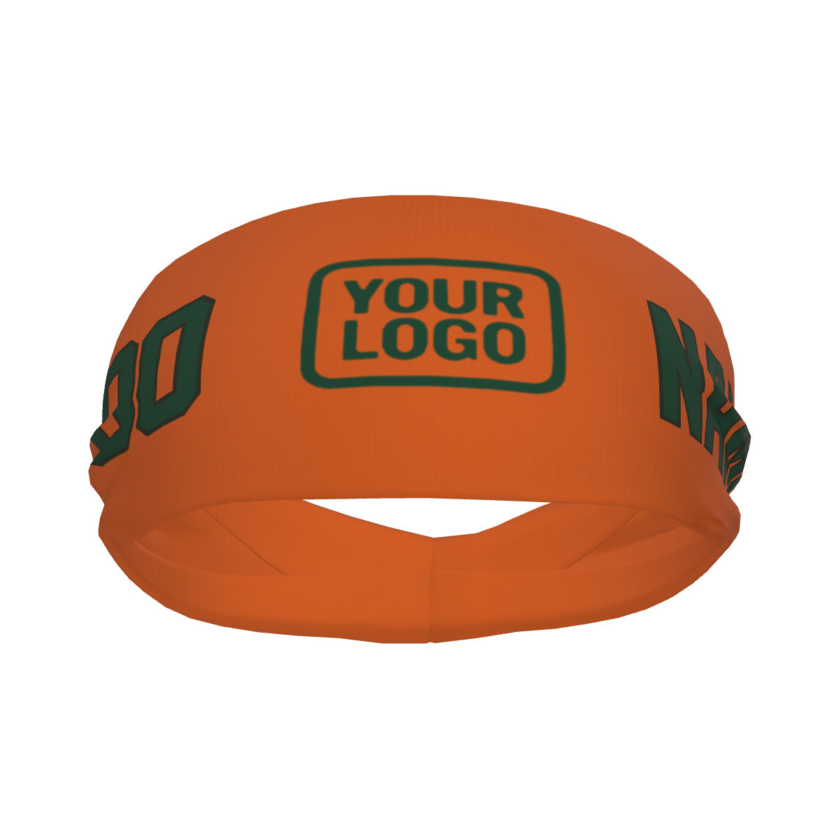 Bandeau de sport orange et vert personnalisé