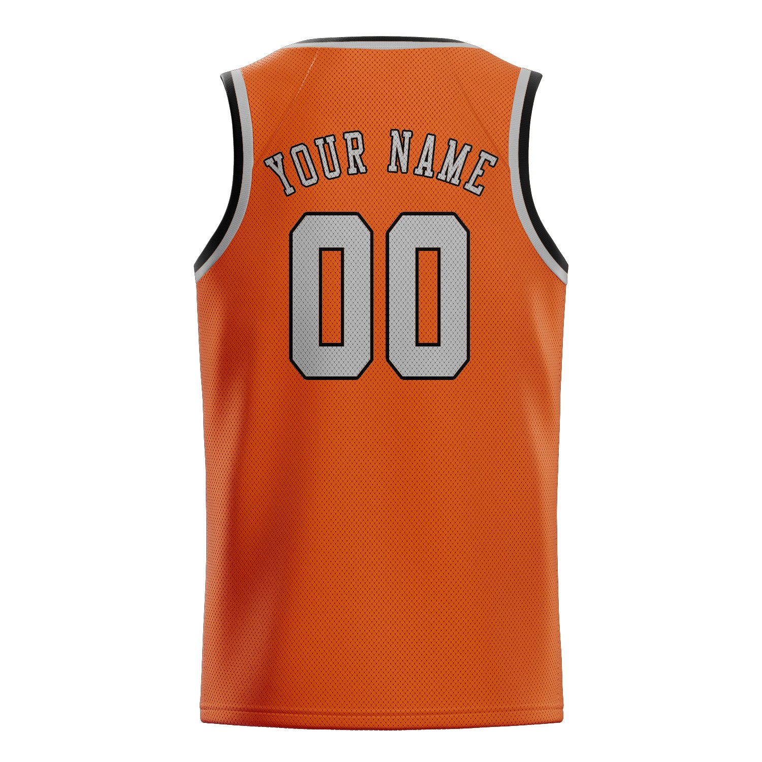 Maillot de basketball personnalisé orange et gris