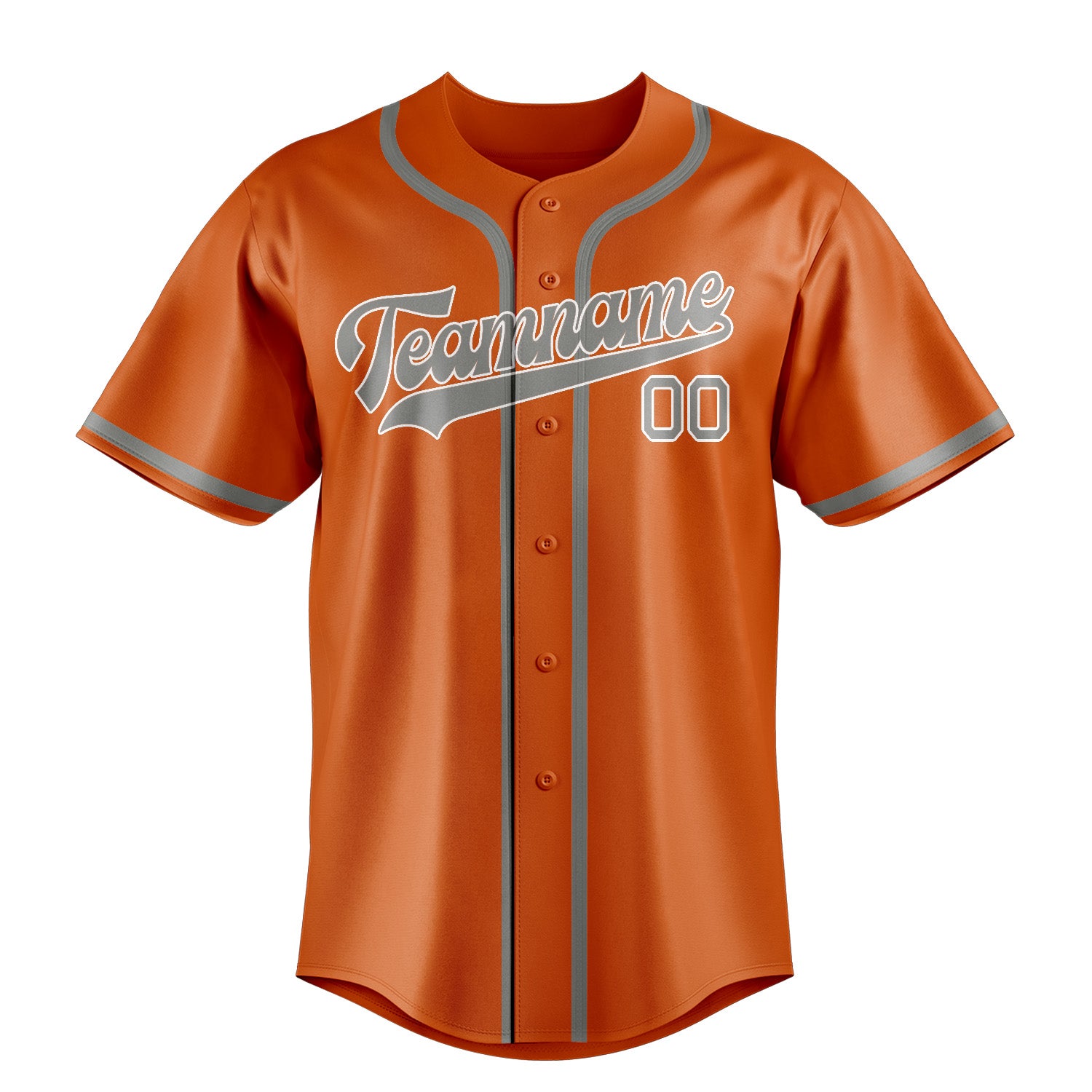 Maillot de baseball personnalisé orange et gris