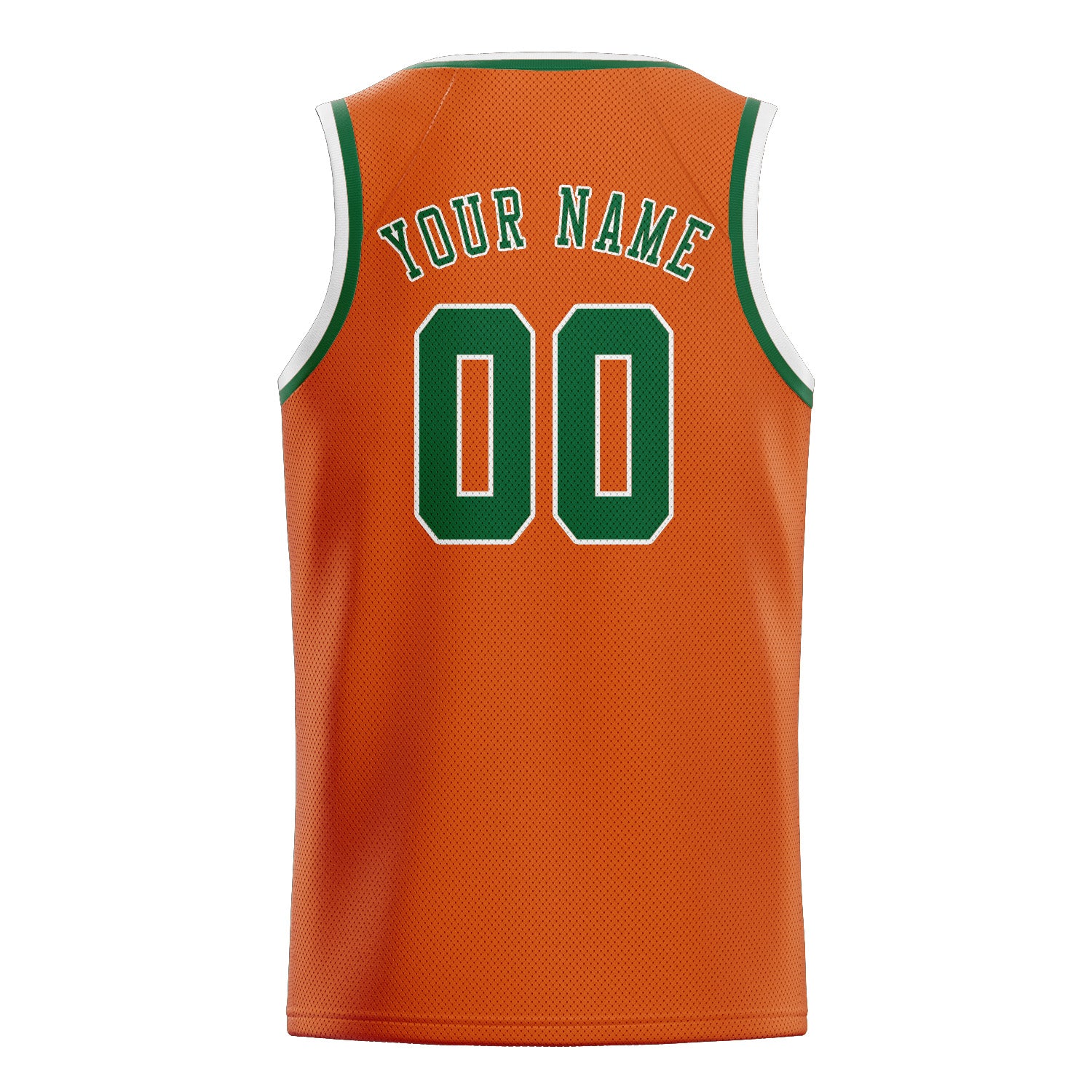 Maillot de basketball personnalisé orange et vert