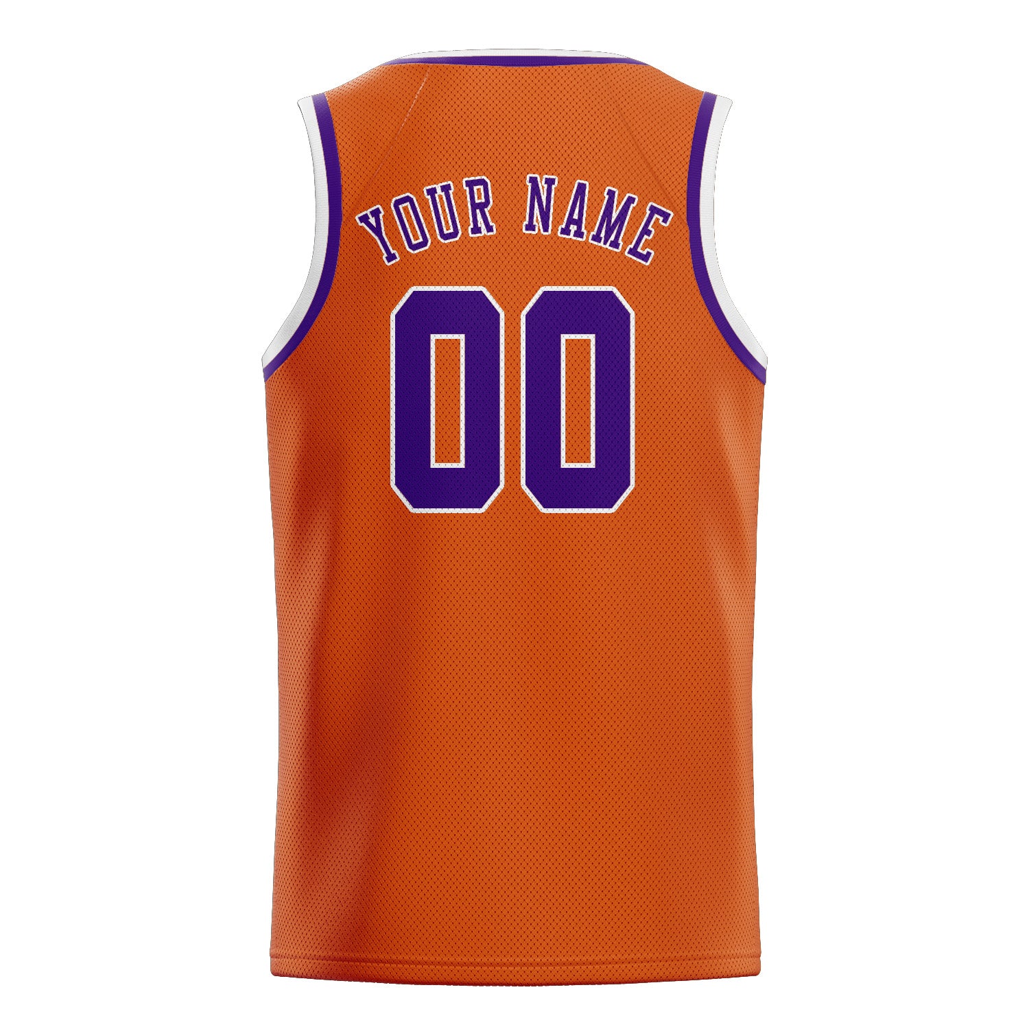 Maillot de basketball personnalisé orange et violet