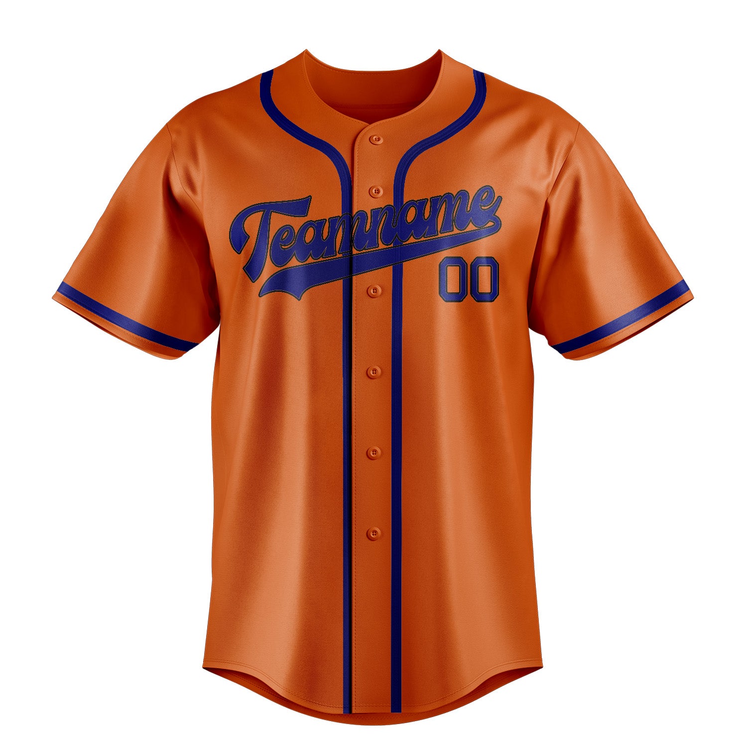 Maillot de baseball personnalisé orange et bleu ciel