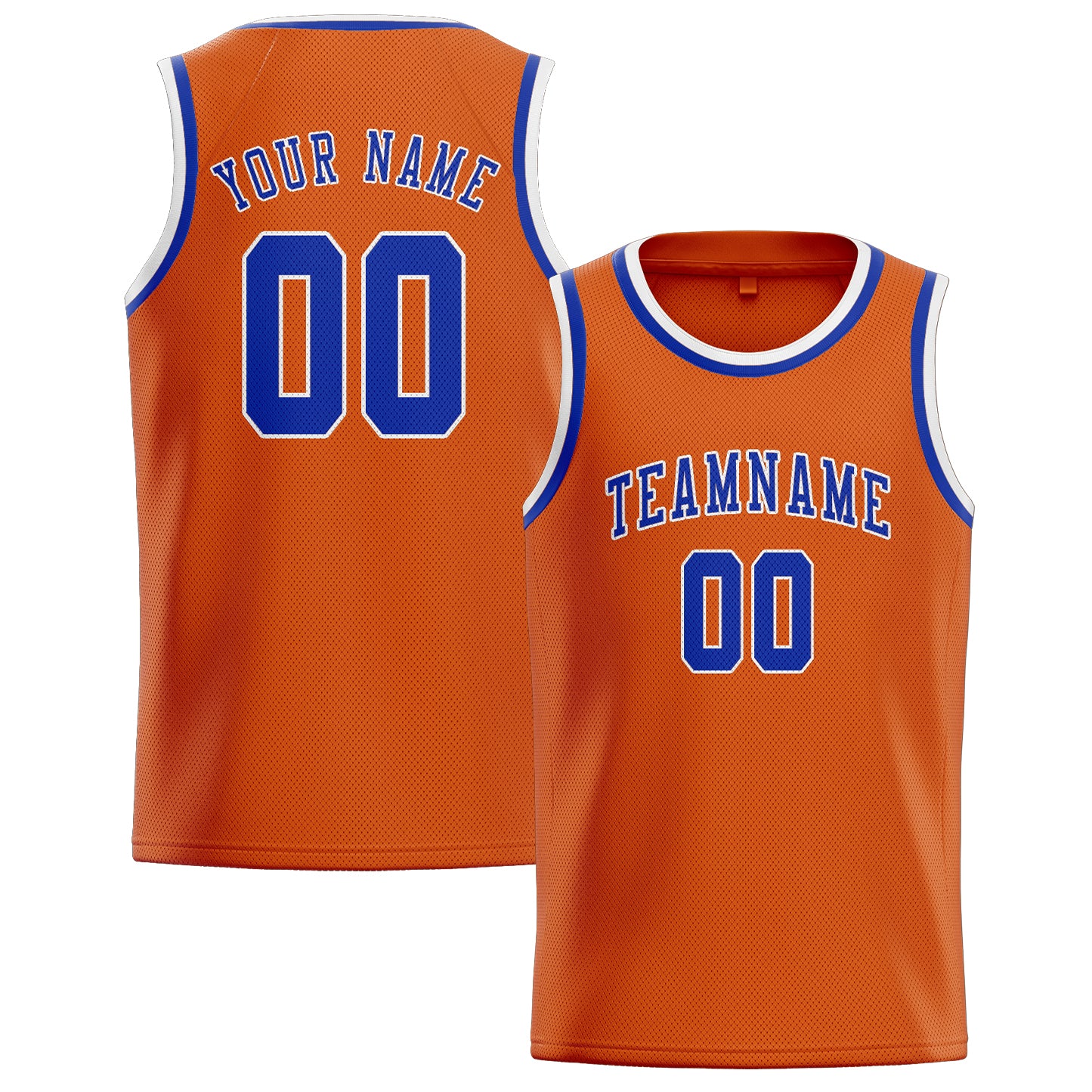 Maillot de basketball personnalisé orange et bleu ciel