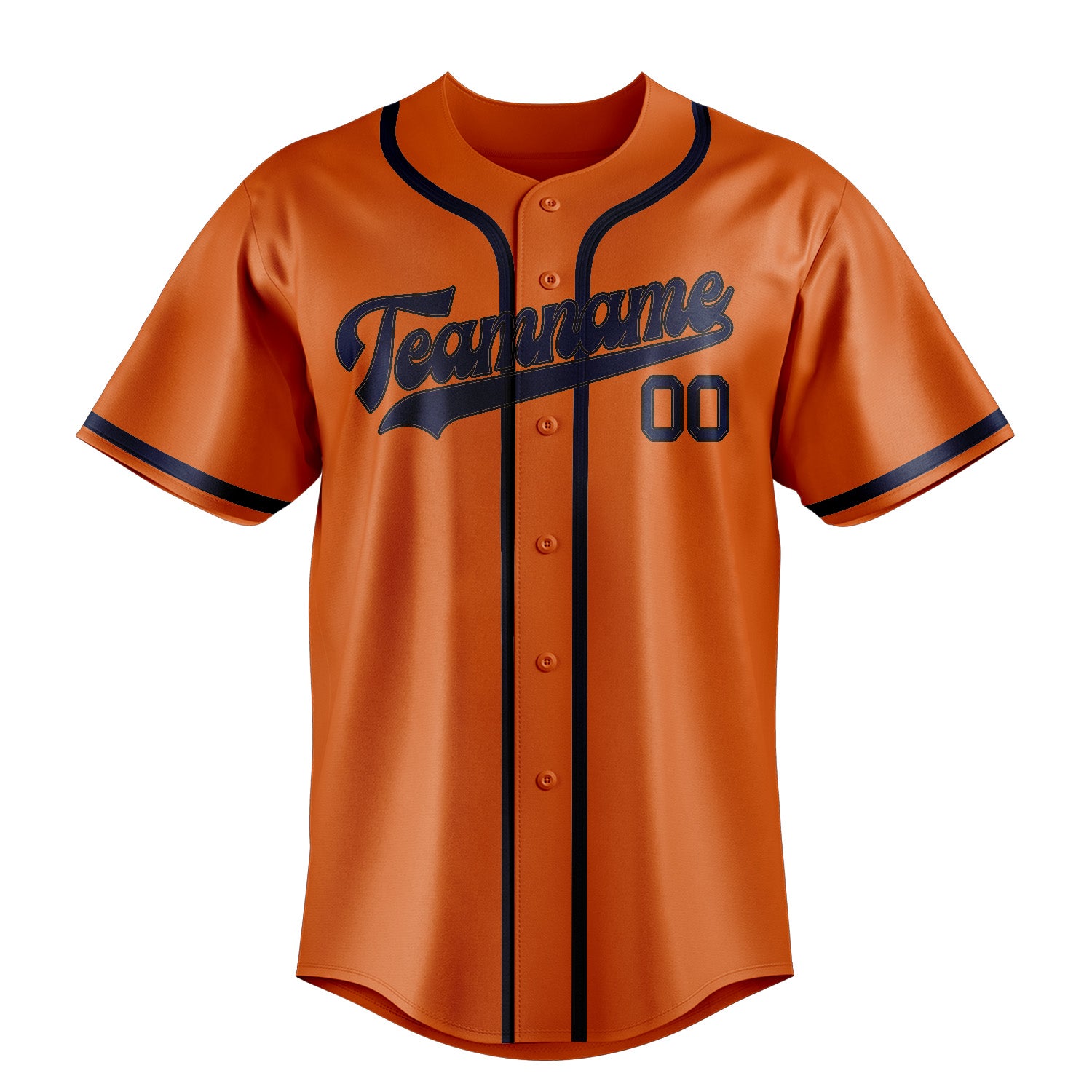 Maillot de baseball personnalisé orange et bleu