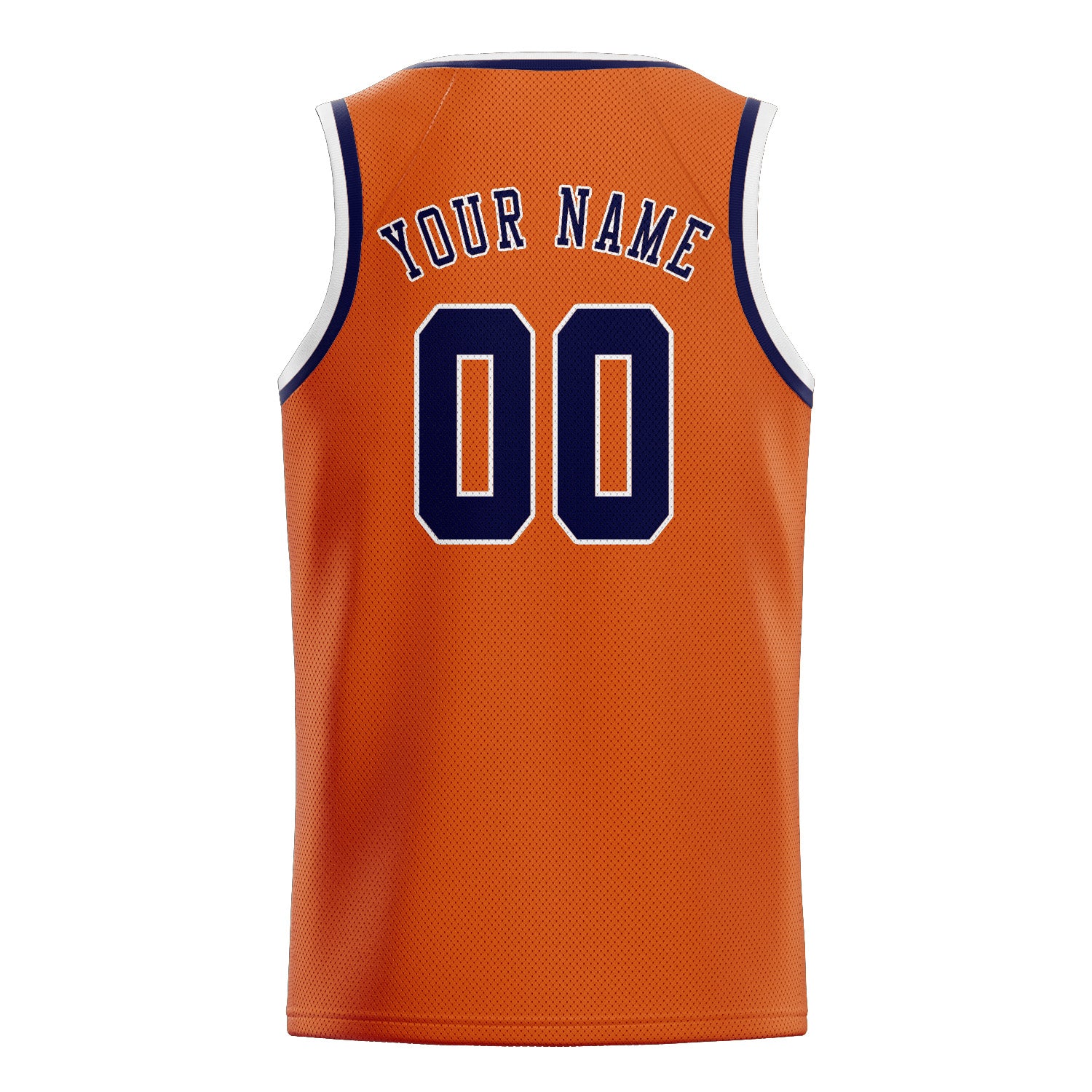 Maillot de basketball personnalisé orange et marine