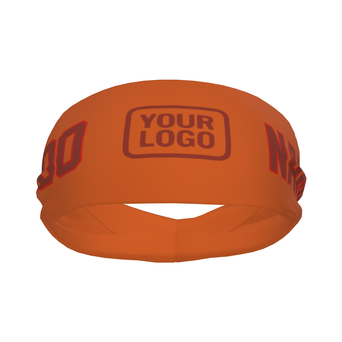 Bandeau de sport personnalisé orange corail rouge
