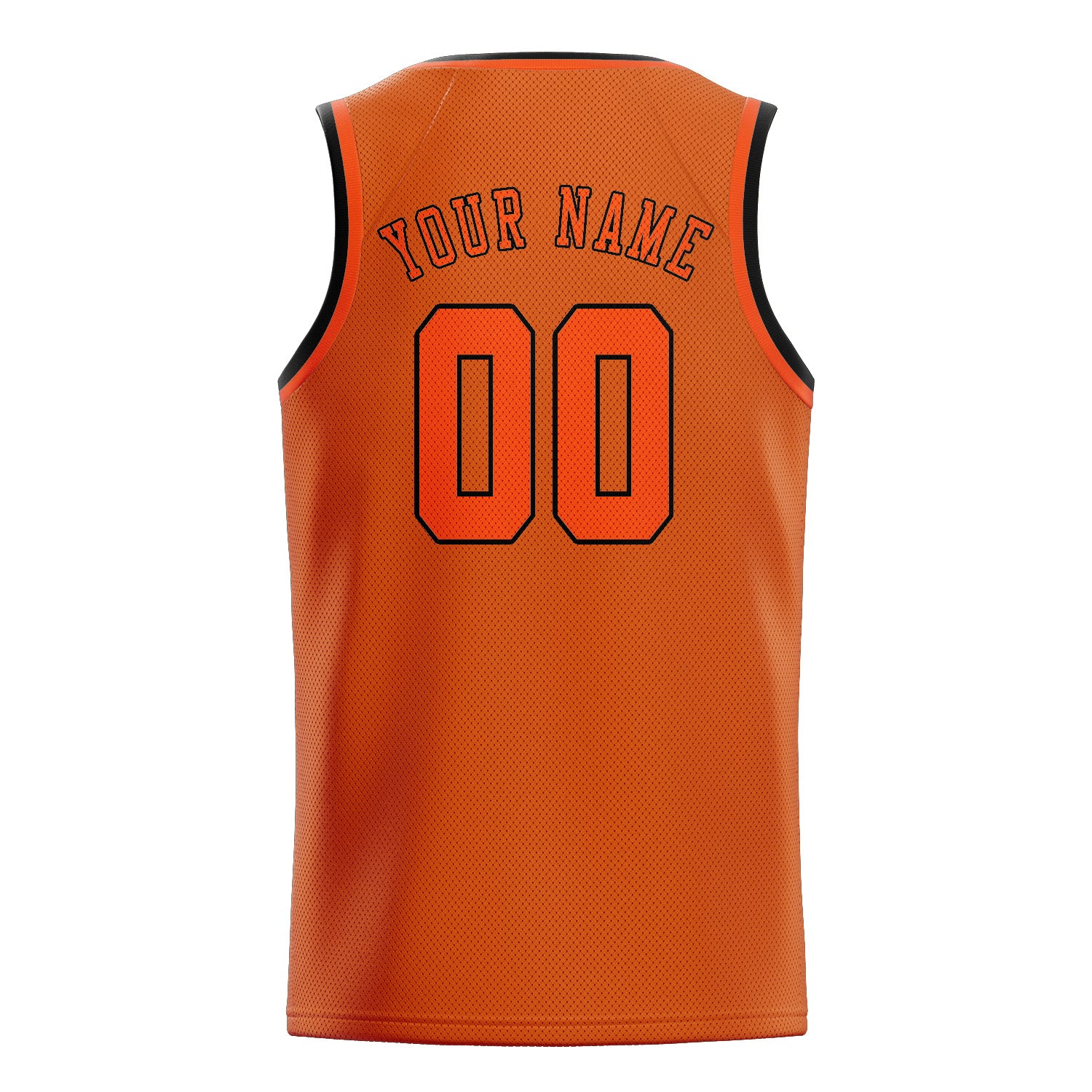 Maillot de basketball personnalisé orange-rouge