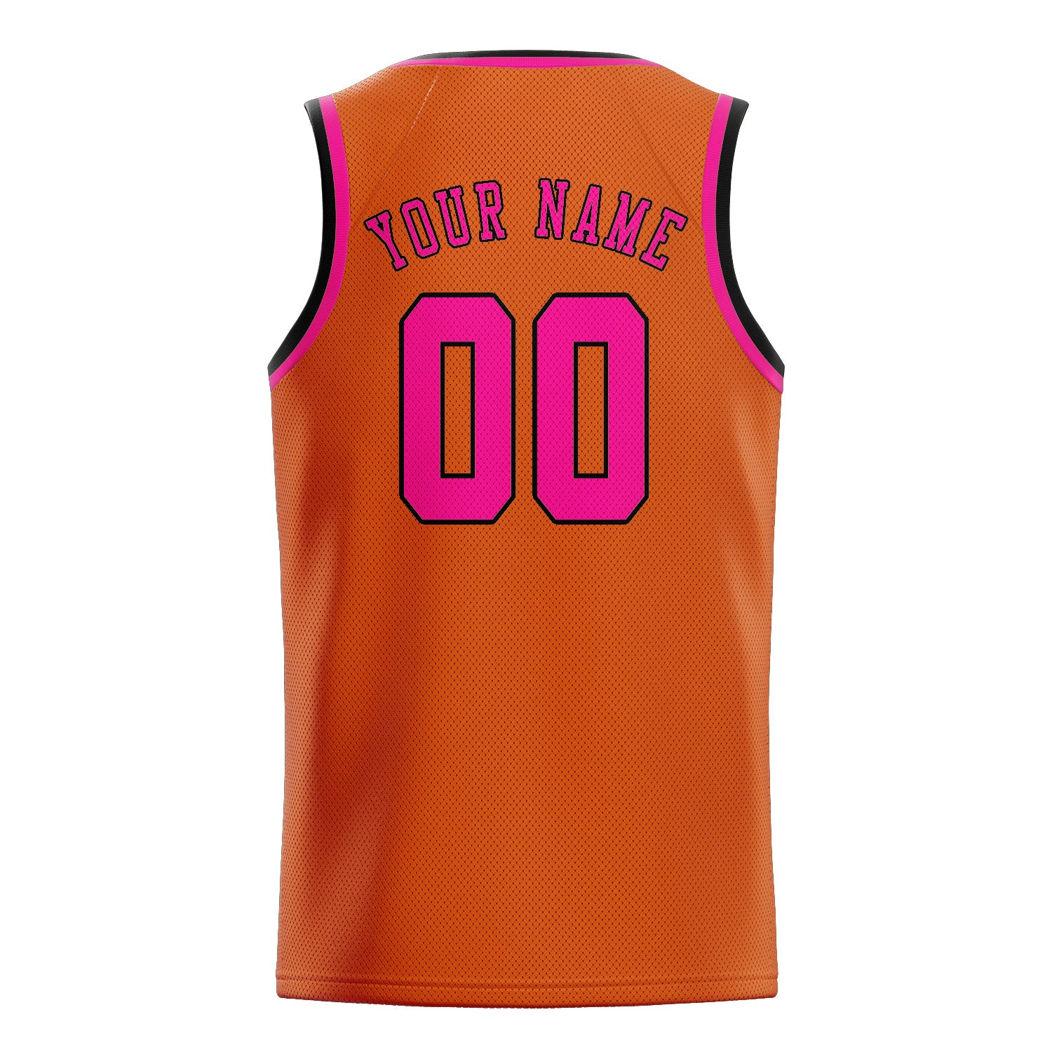 Maillot de basketball personnalisé orange et rose