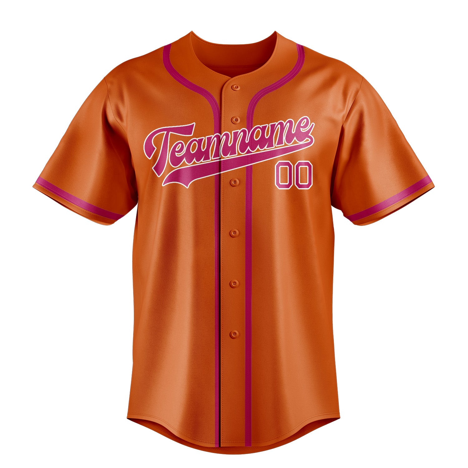 Maillot de baseball personnalisé orange et rose