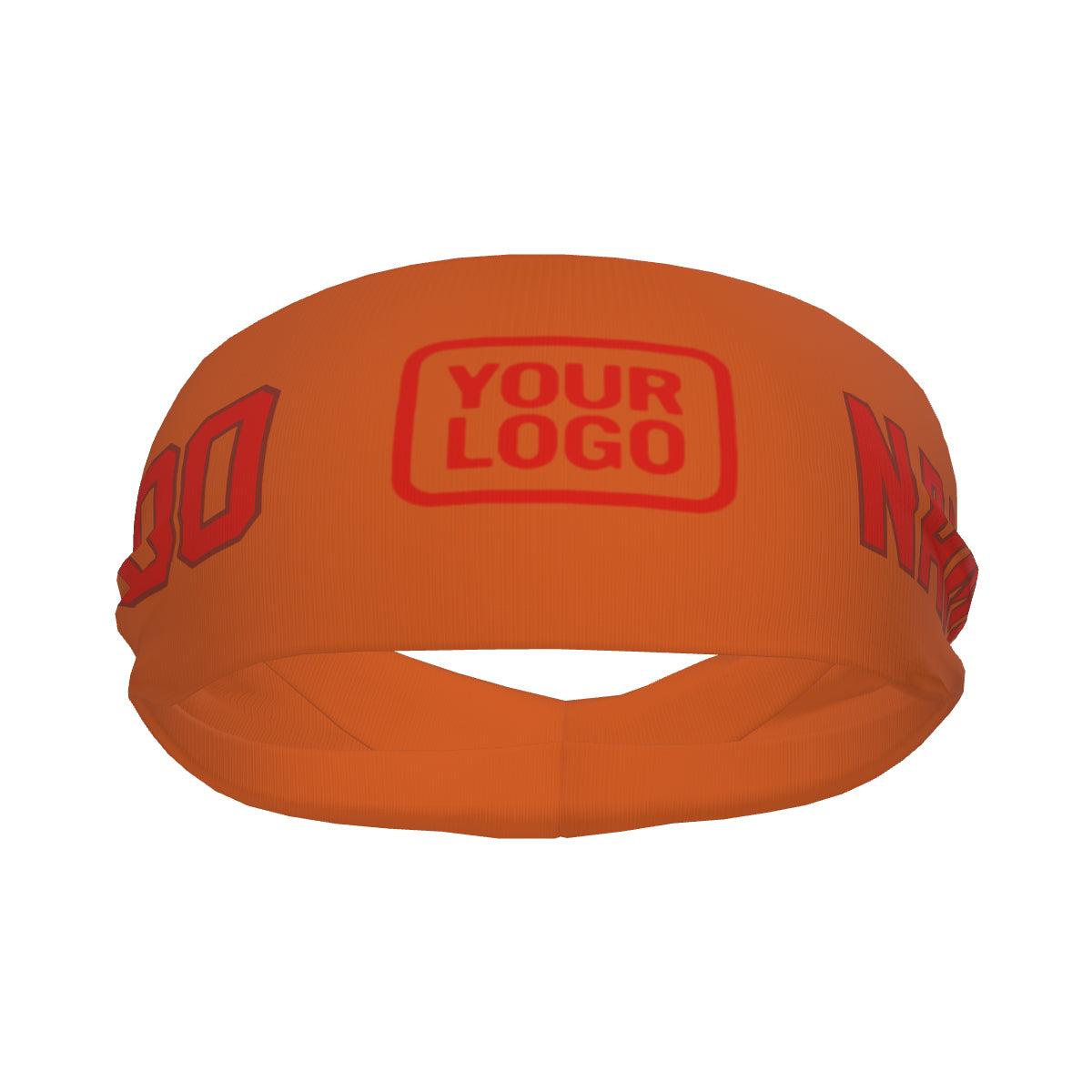 Bandeau de sport personnalisé orange-rouge