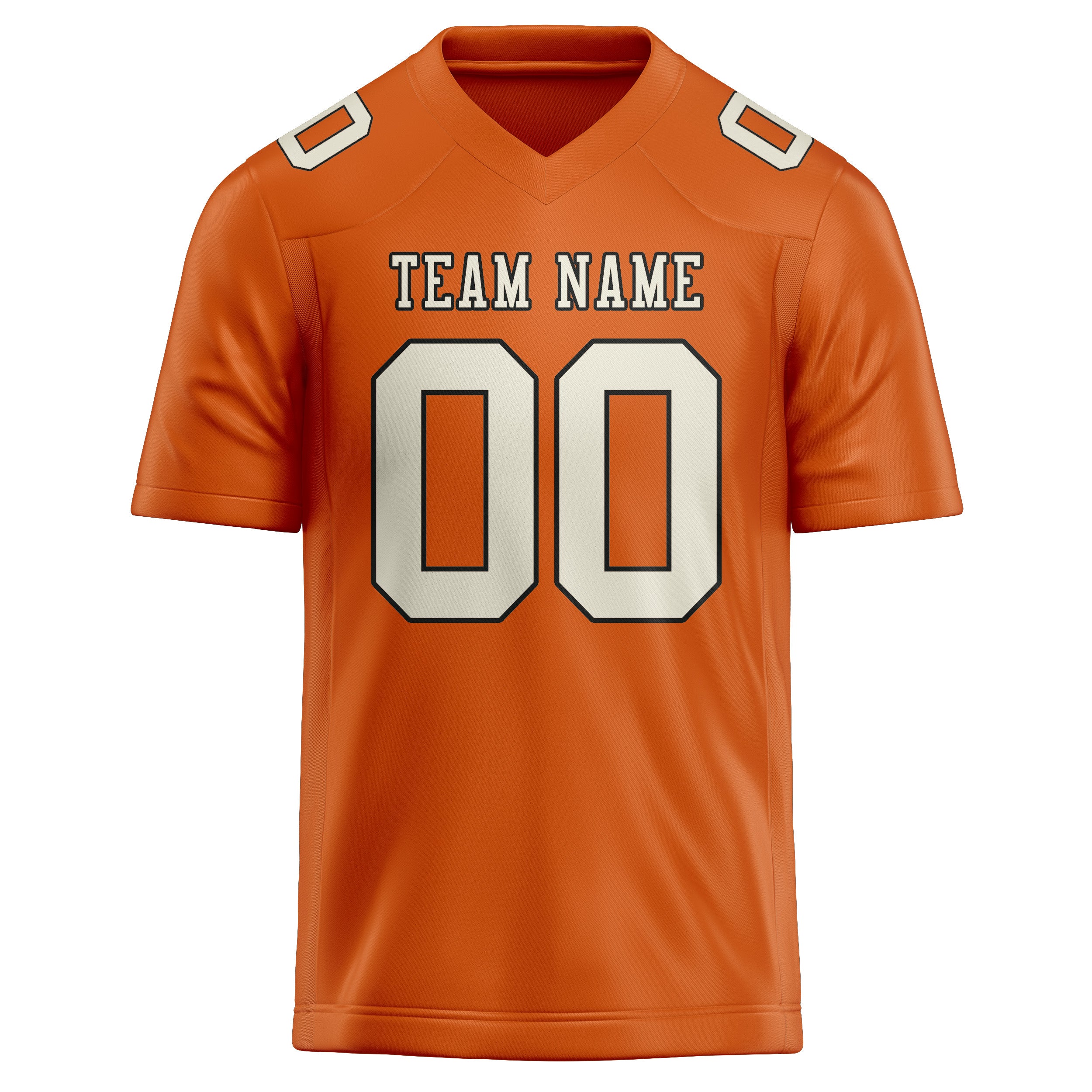 Maillot de football personnalisé orange crème
