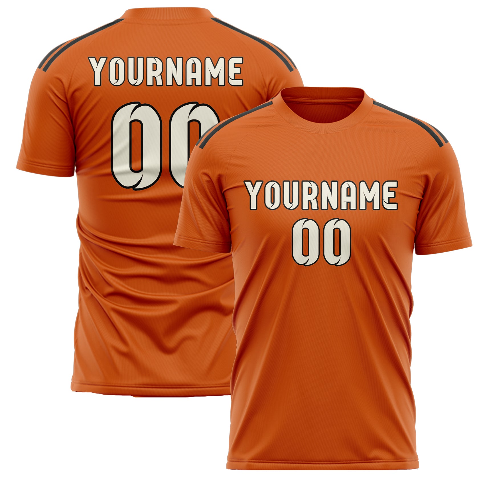 Maillot de football personnalisé Orange Cream