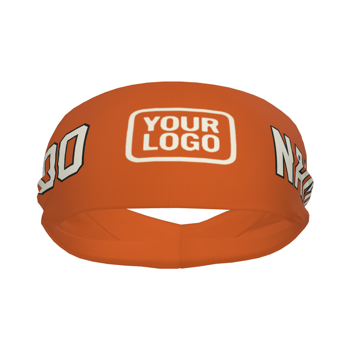 Bandeau de sport personnalisé orange crème