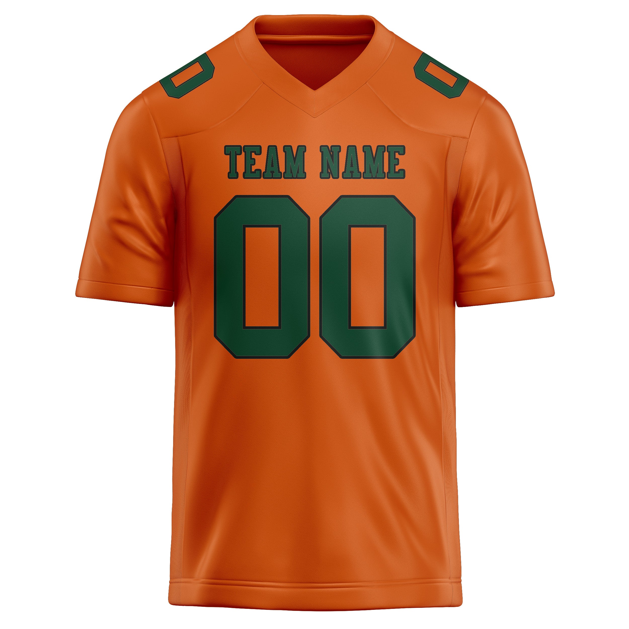 Maillot de football personnalisé orange et vert