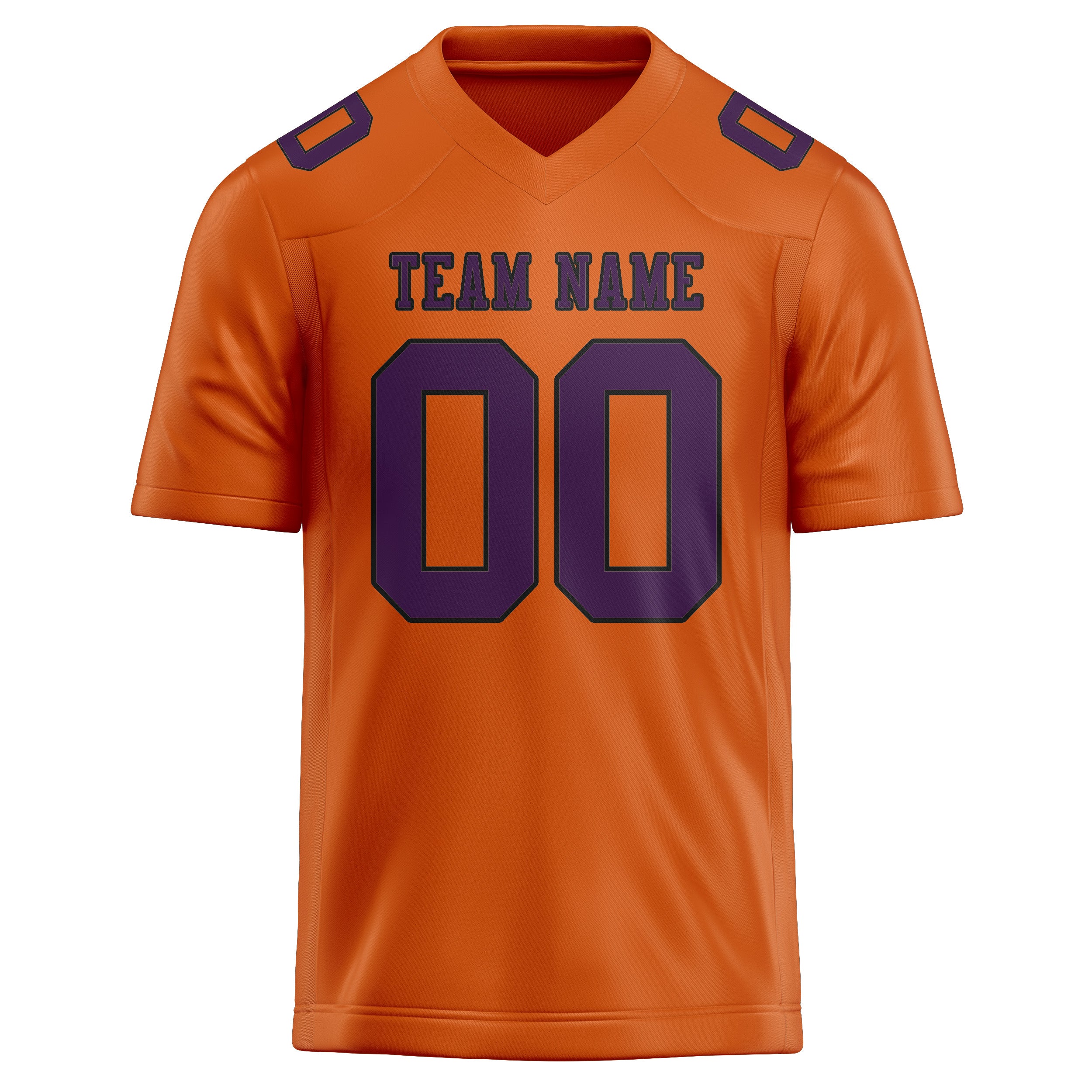 Maillot de football personnalisé orange et violet