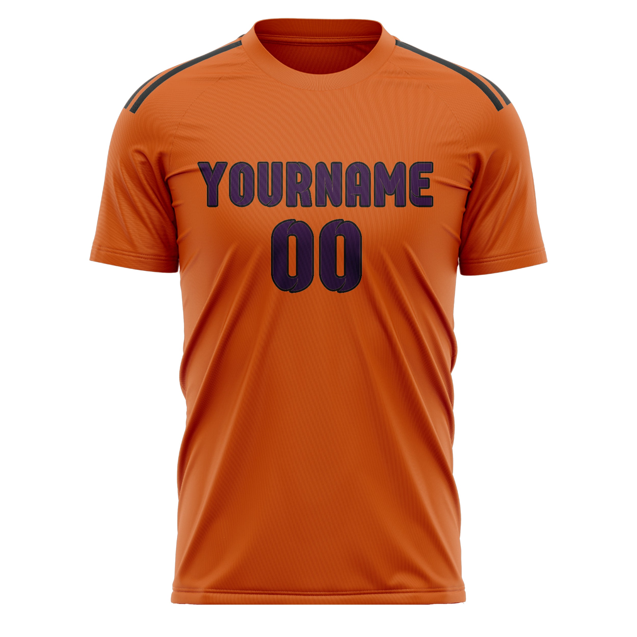 Maillot de football personnalisé orange et violet