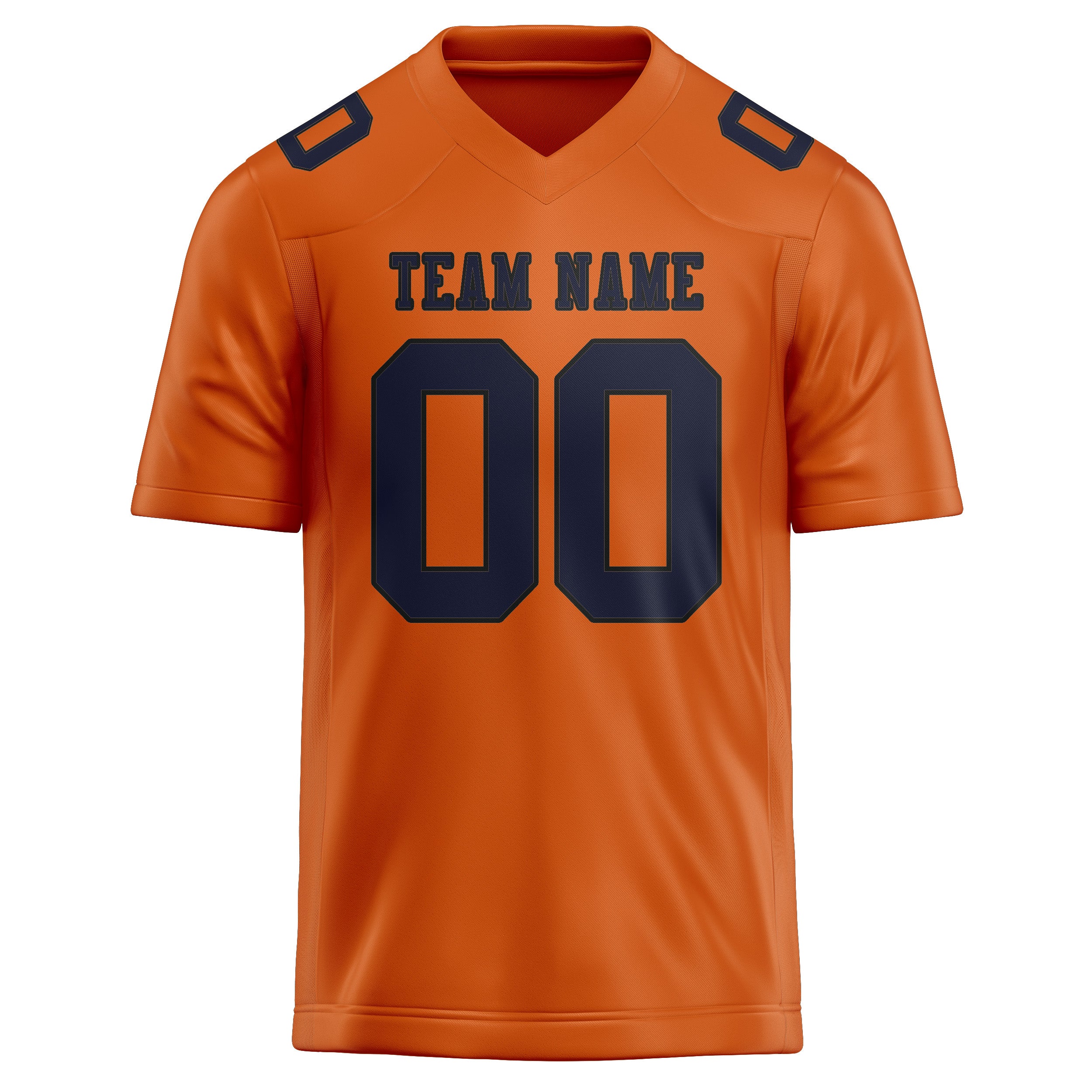 Maillot de football personnalisé orange et marine