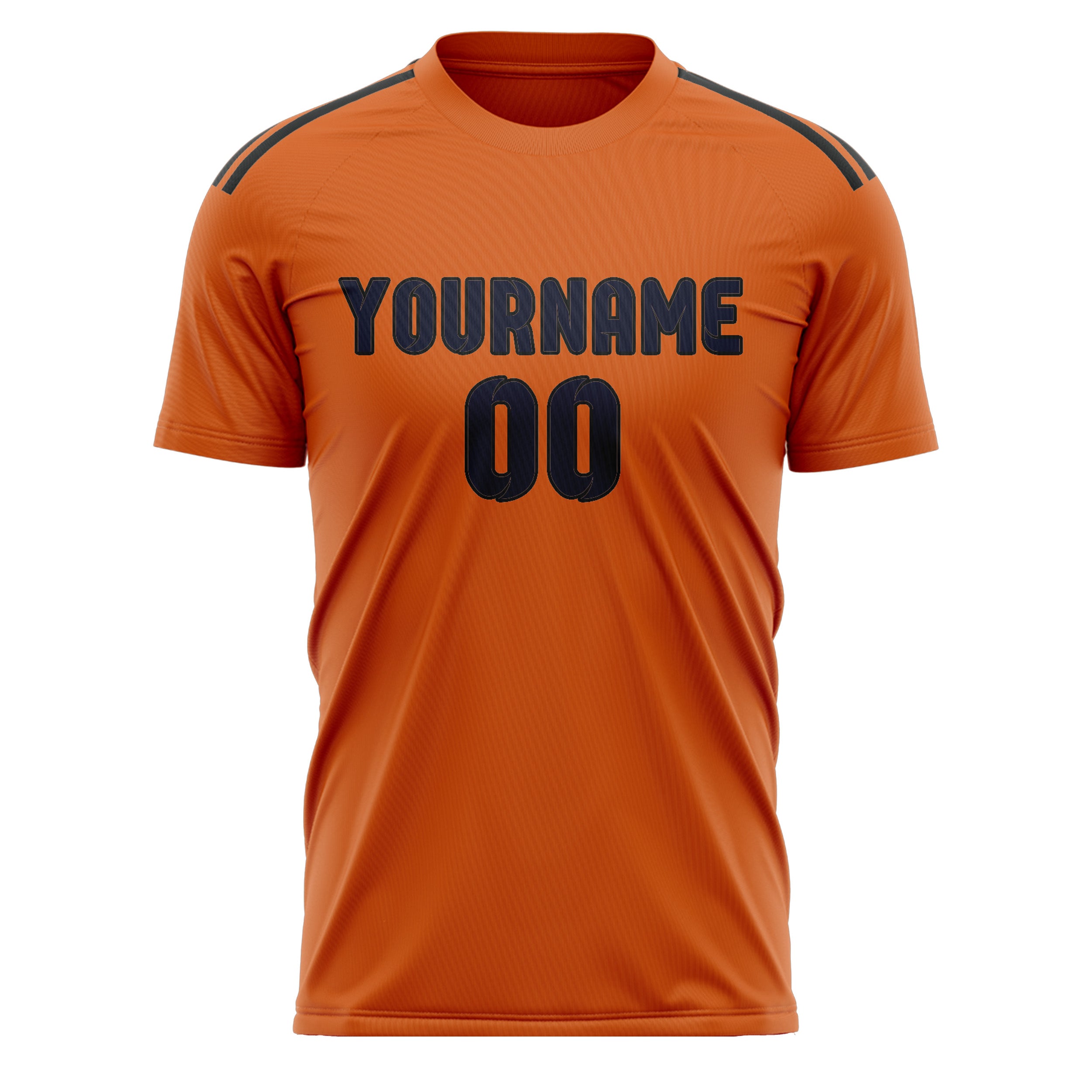 Maillot de football personnalisé orange et marine