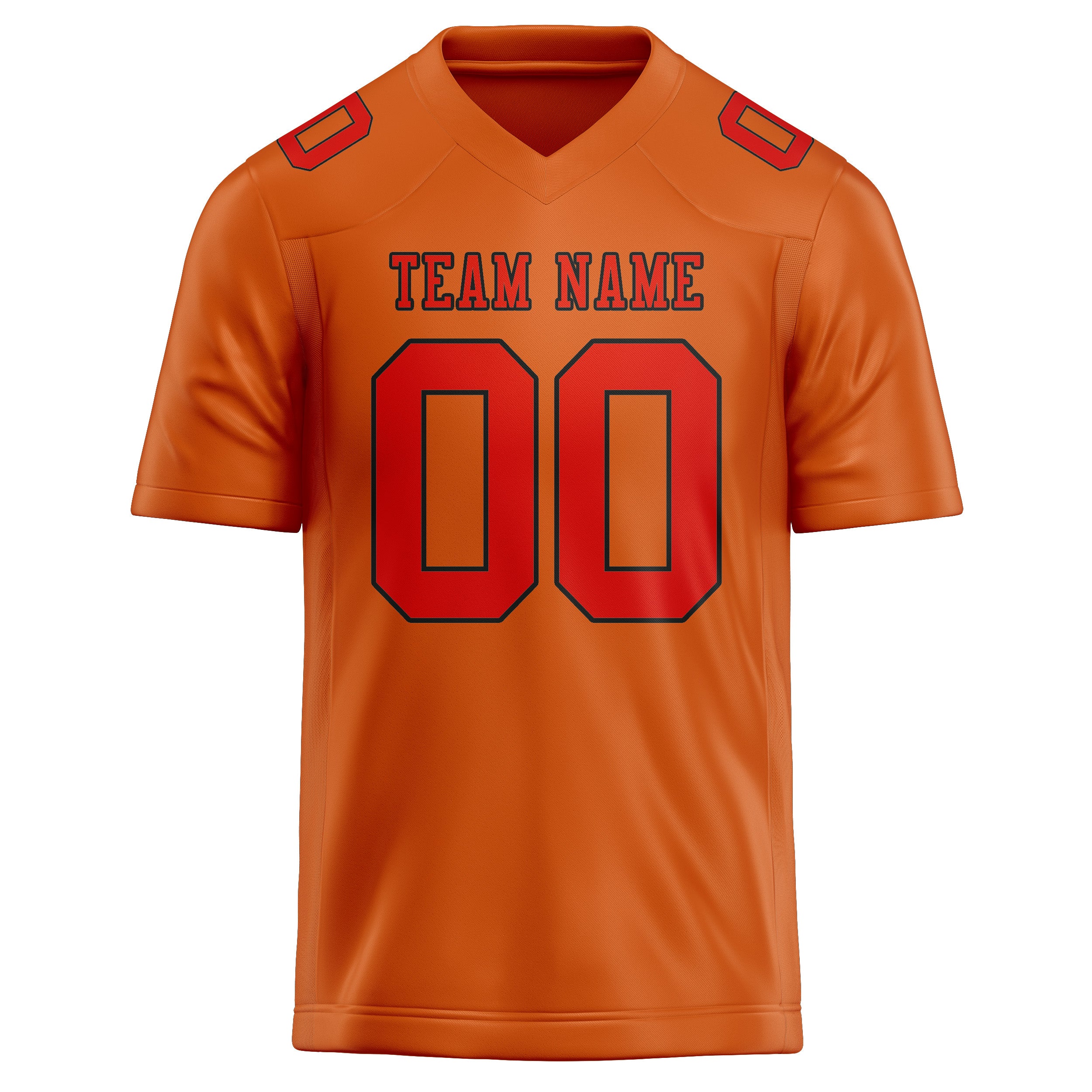 Maillot de football personnalisé orange-rouge