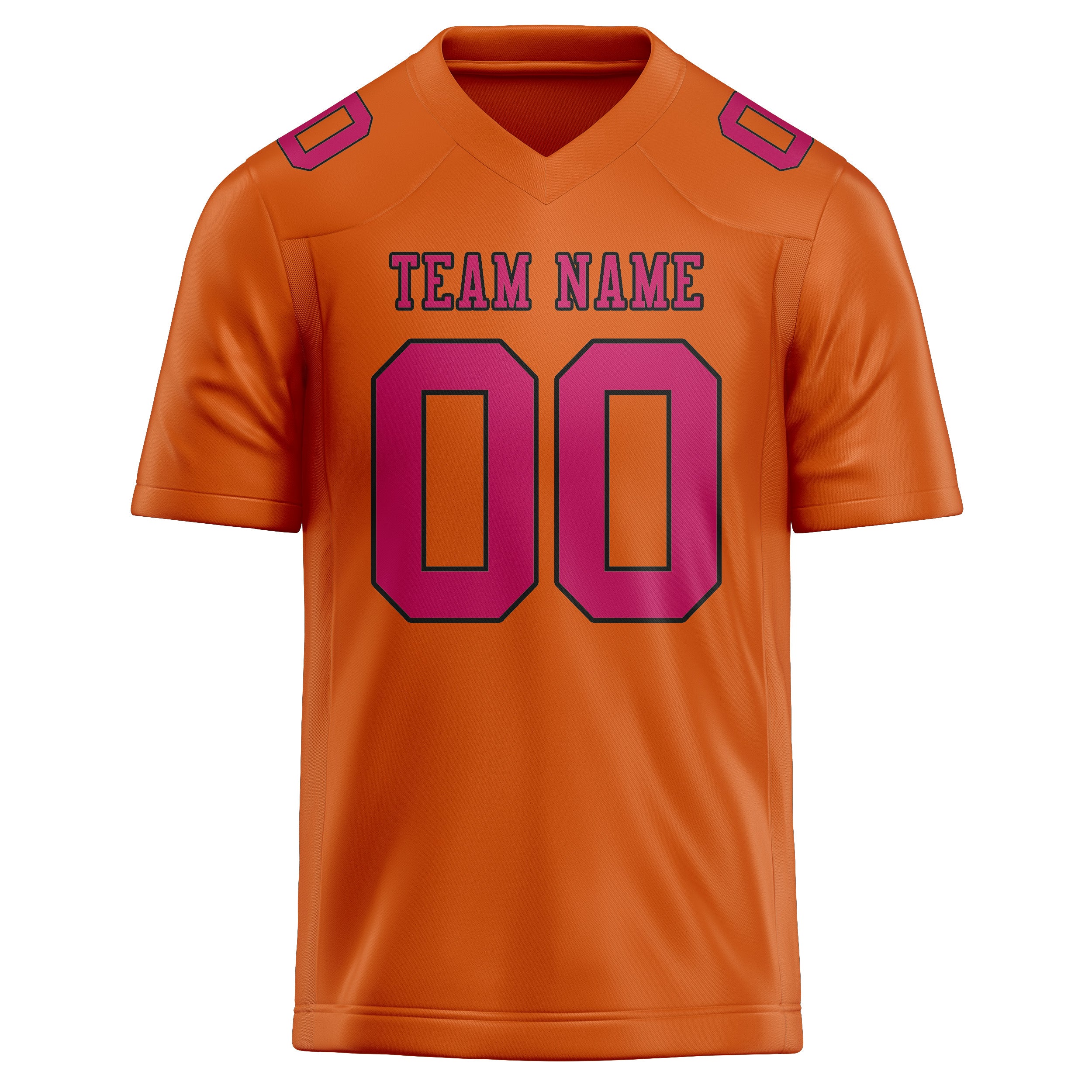 Maillot de football personnalisé orange et rose