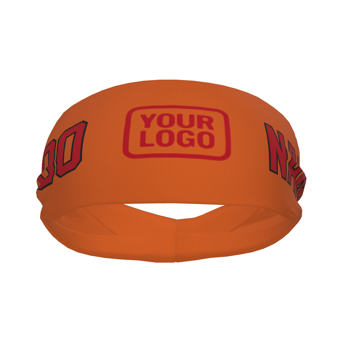 Bandeau de sport orange et rouge personnalisé