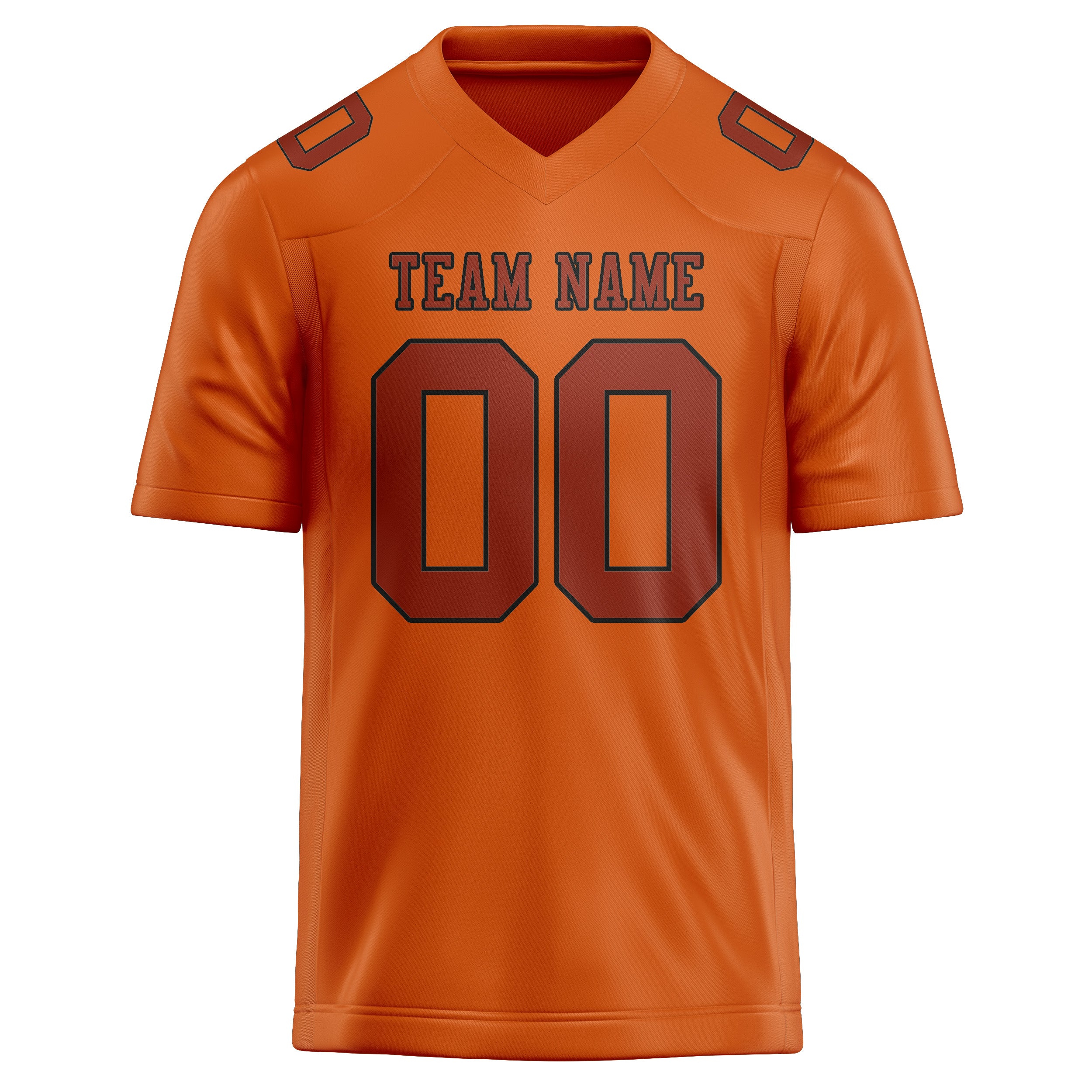 Maillot de football personnalisé orange corail et rouge