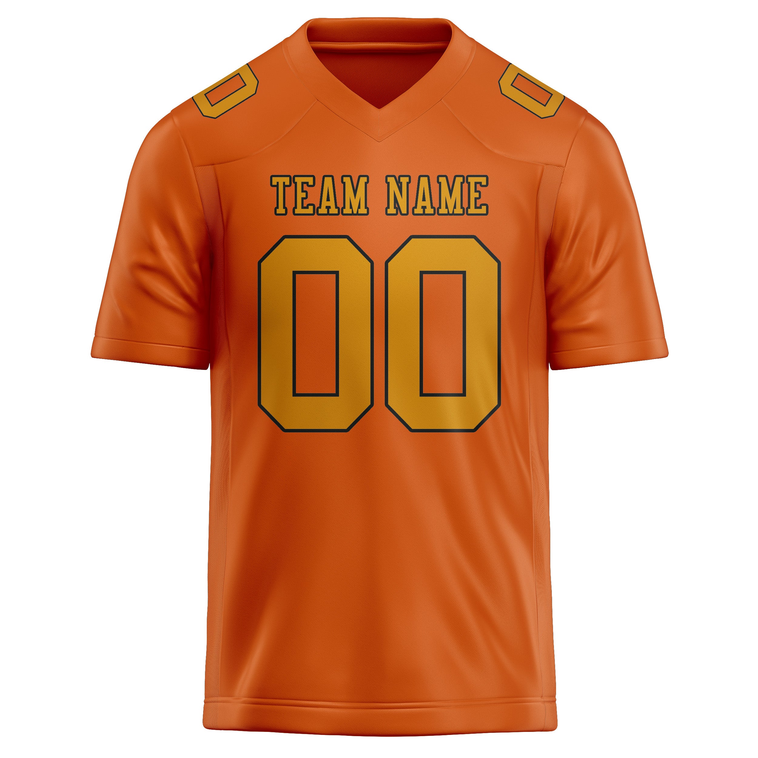 Maillot de football personnalisé orange et jaune