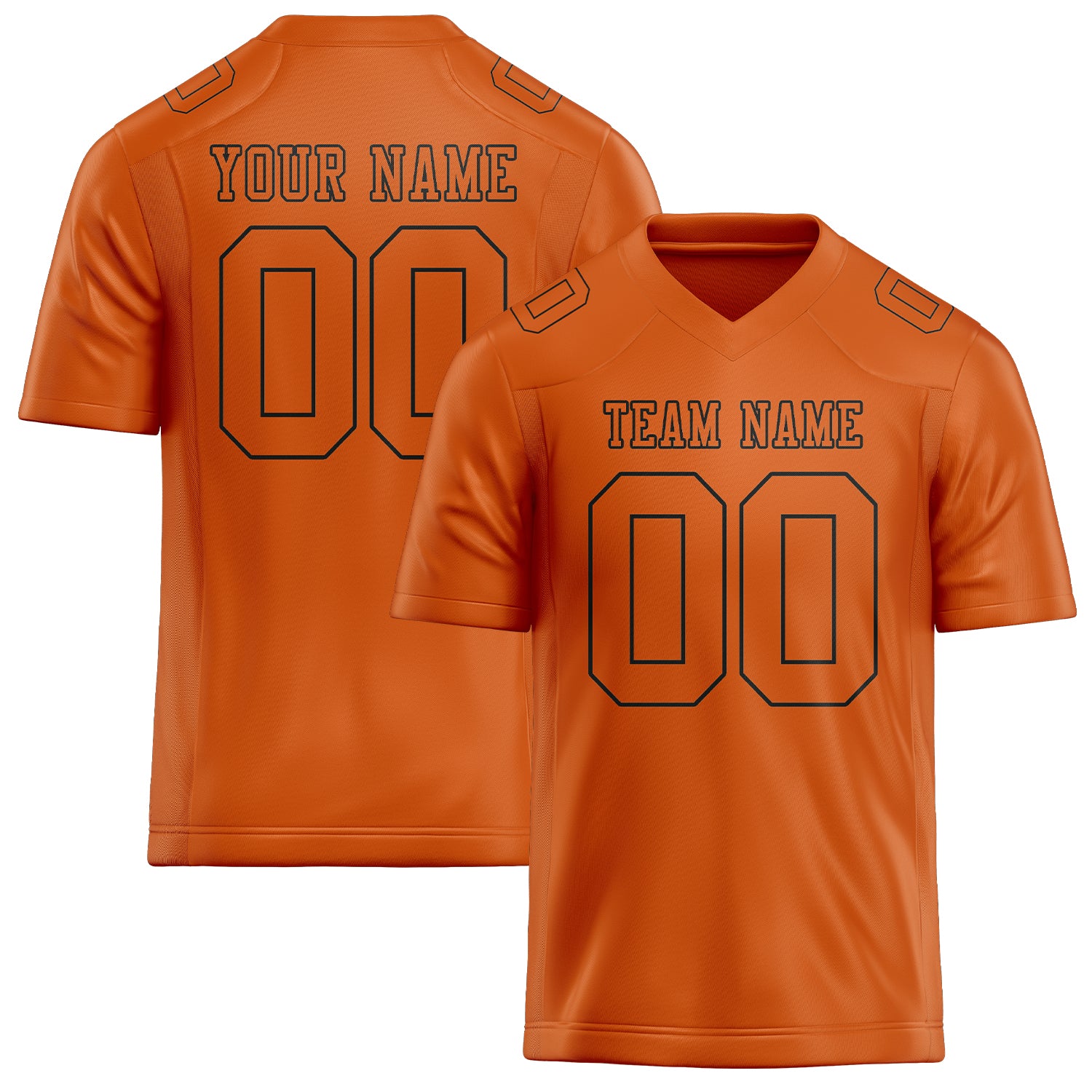 Maillot de football orange personnalisé