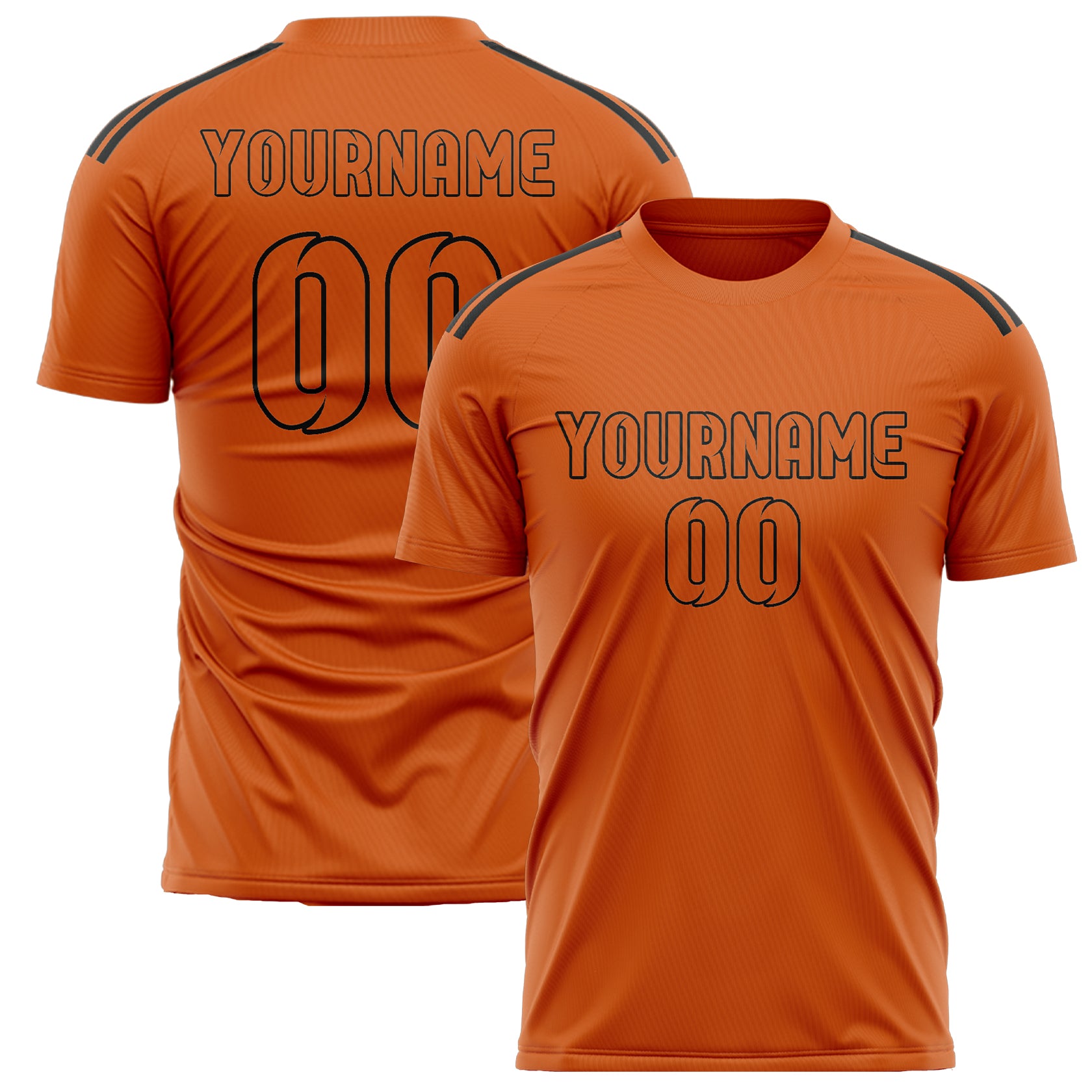 Maillot de football orange personnalisé