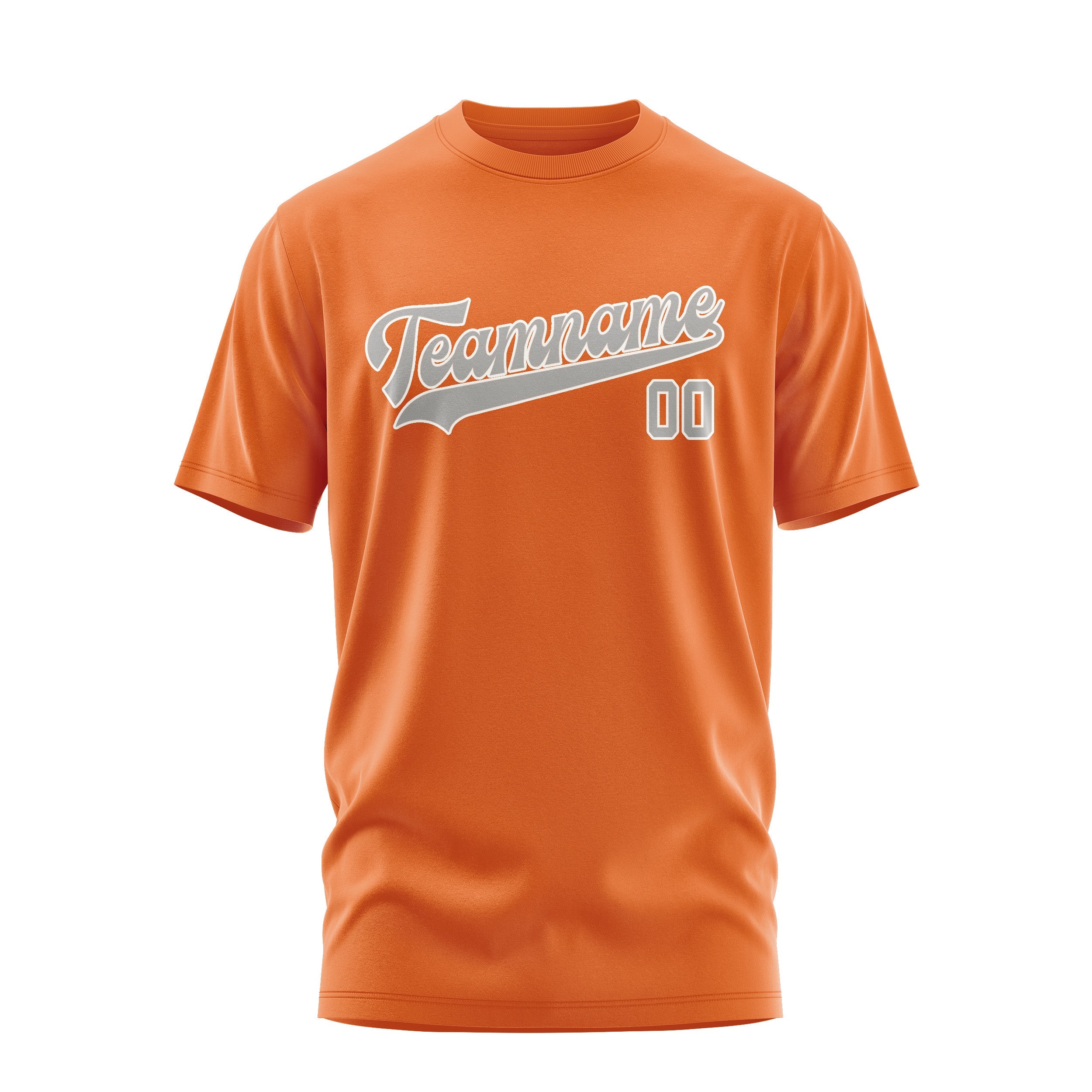 T-shirt personnalisé orange et gris